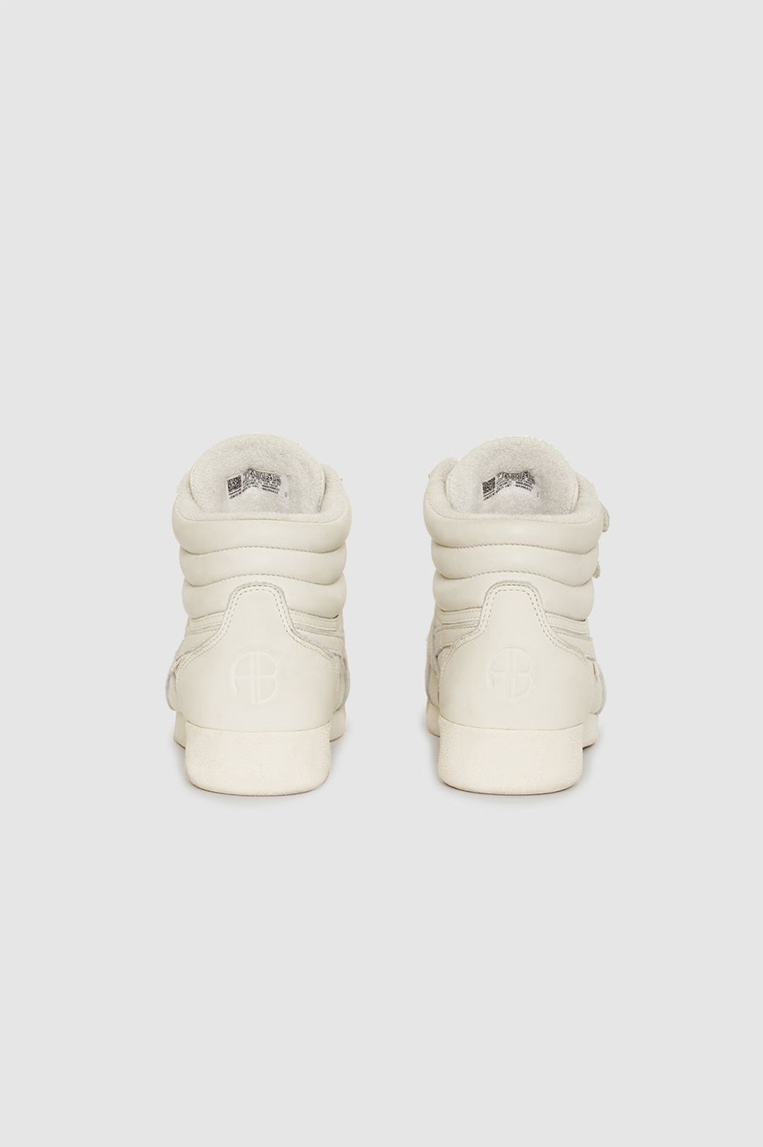 Reebok x ANINE BING Freestyle Hi Shoes - Bone White #5