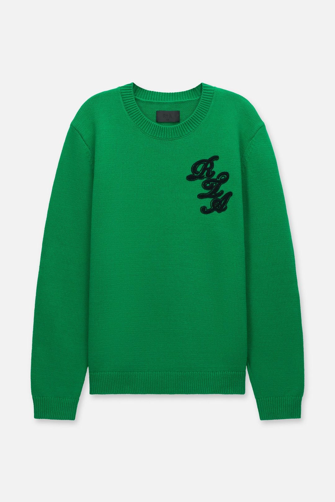 ETHAN SWEATER | GREEN SCRIPT LOGO