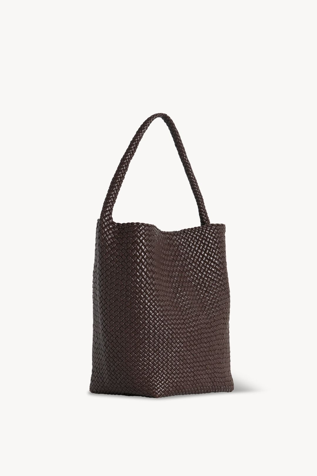 Medium Woven N/S Tote Bag in Leather #2