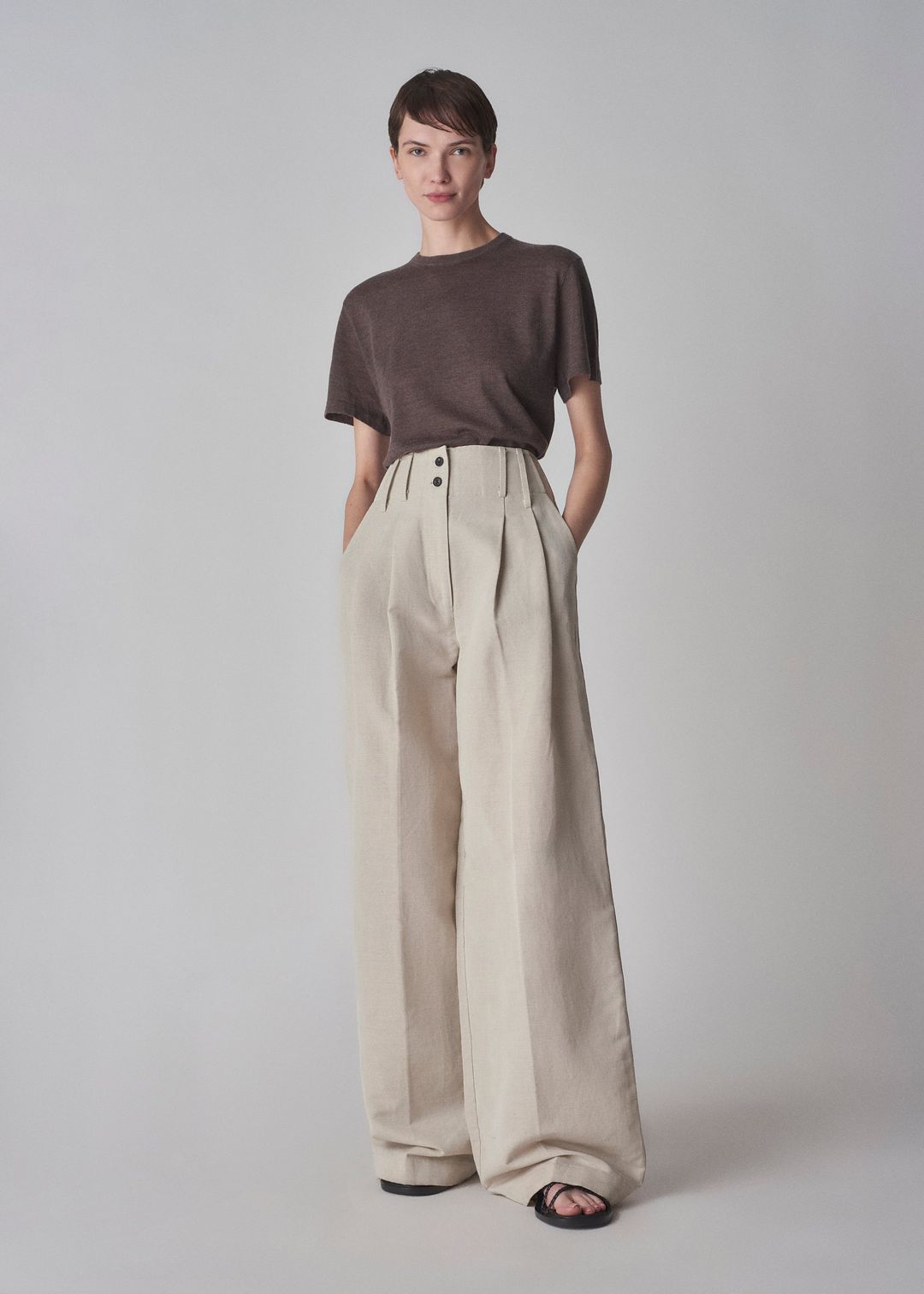 Casual Trouser in Linen - Clay #3