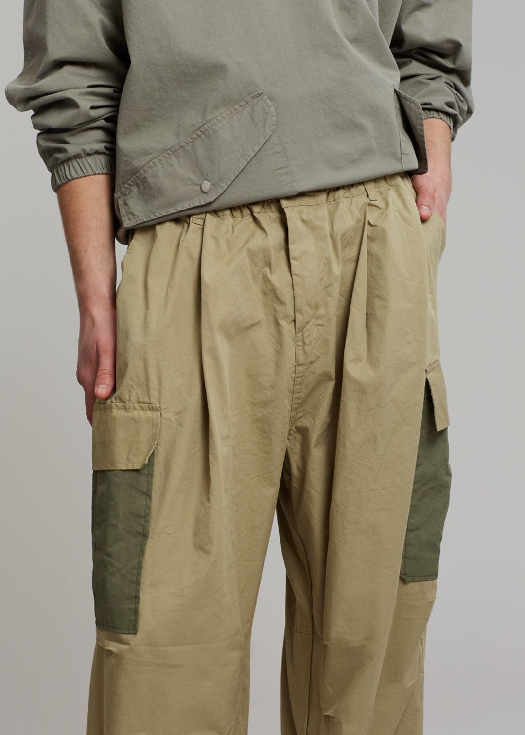 Stu Colorblock Cargo Pants - Beige Combo #10