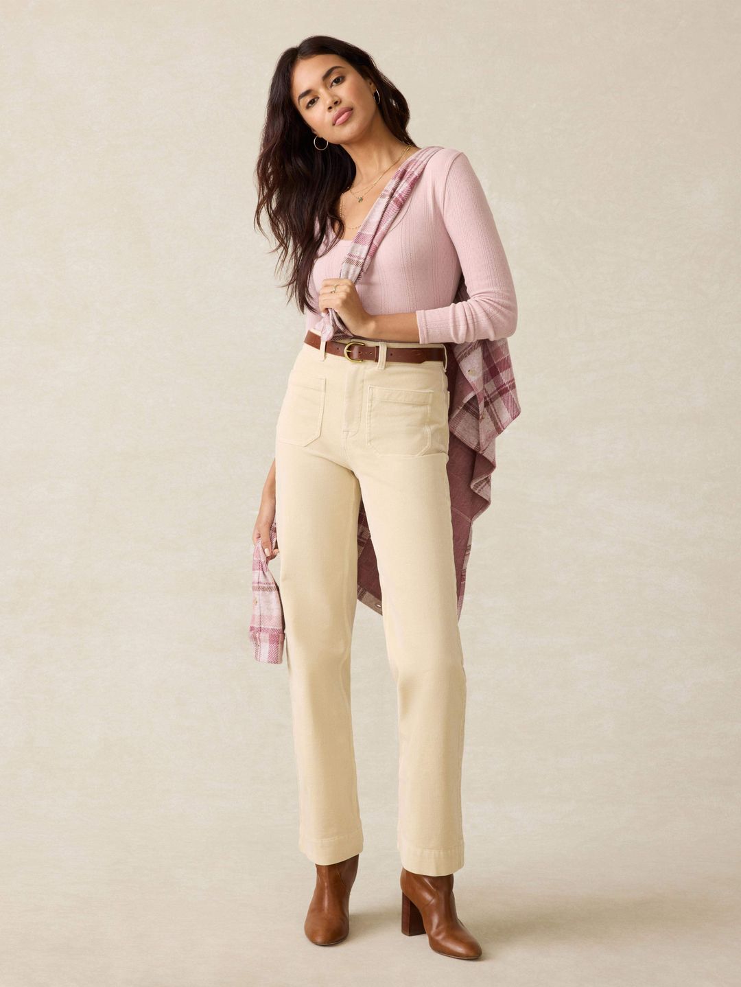 Pacific Pointelle Scoop Neck - Blush #4