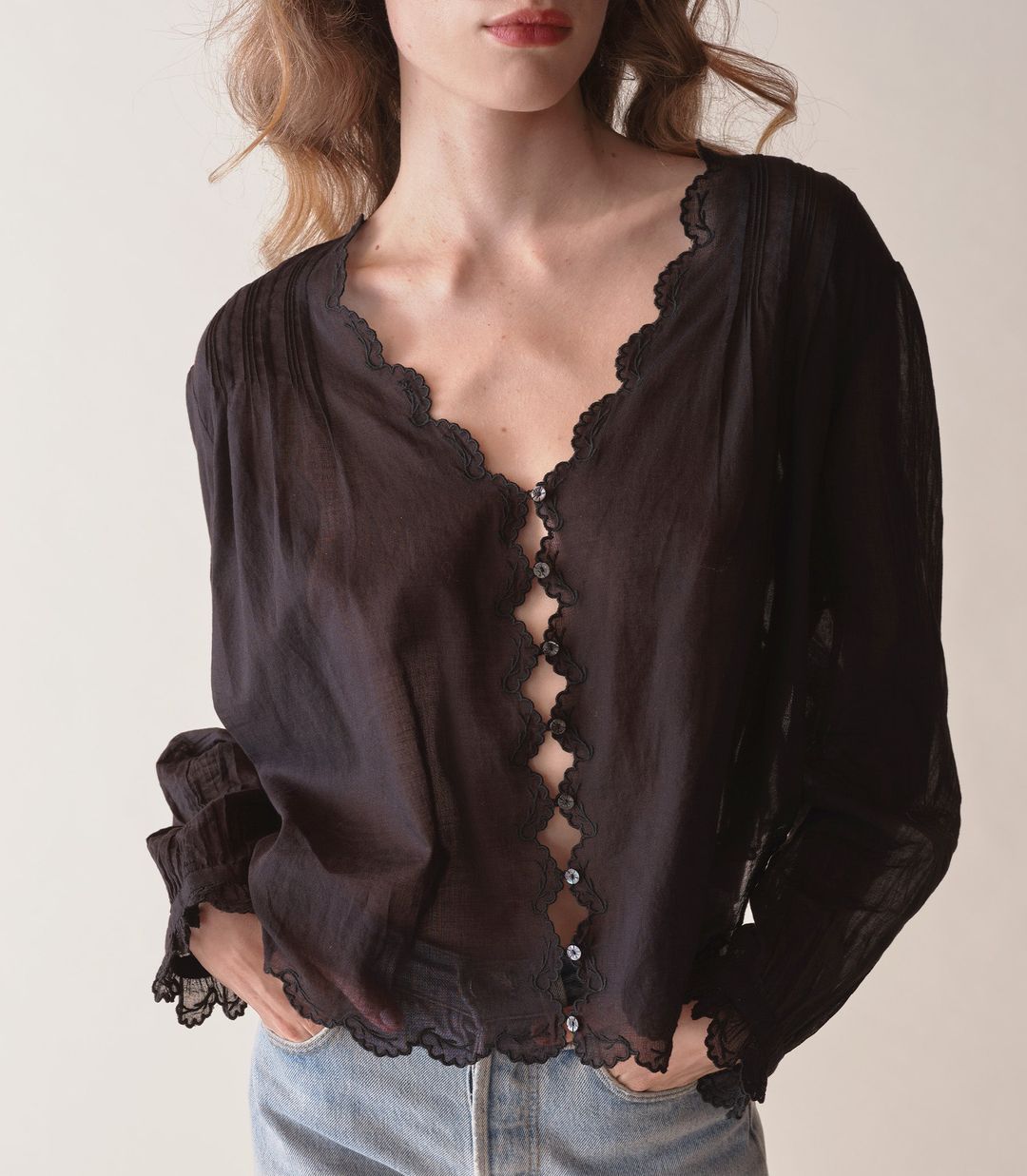 ELAYNE TOP -- BLACK #2