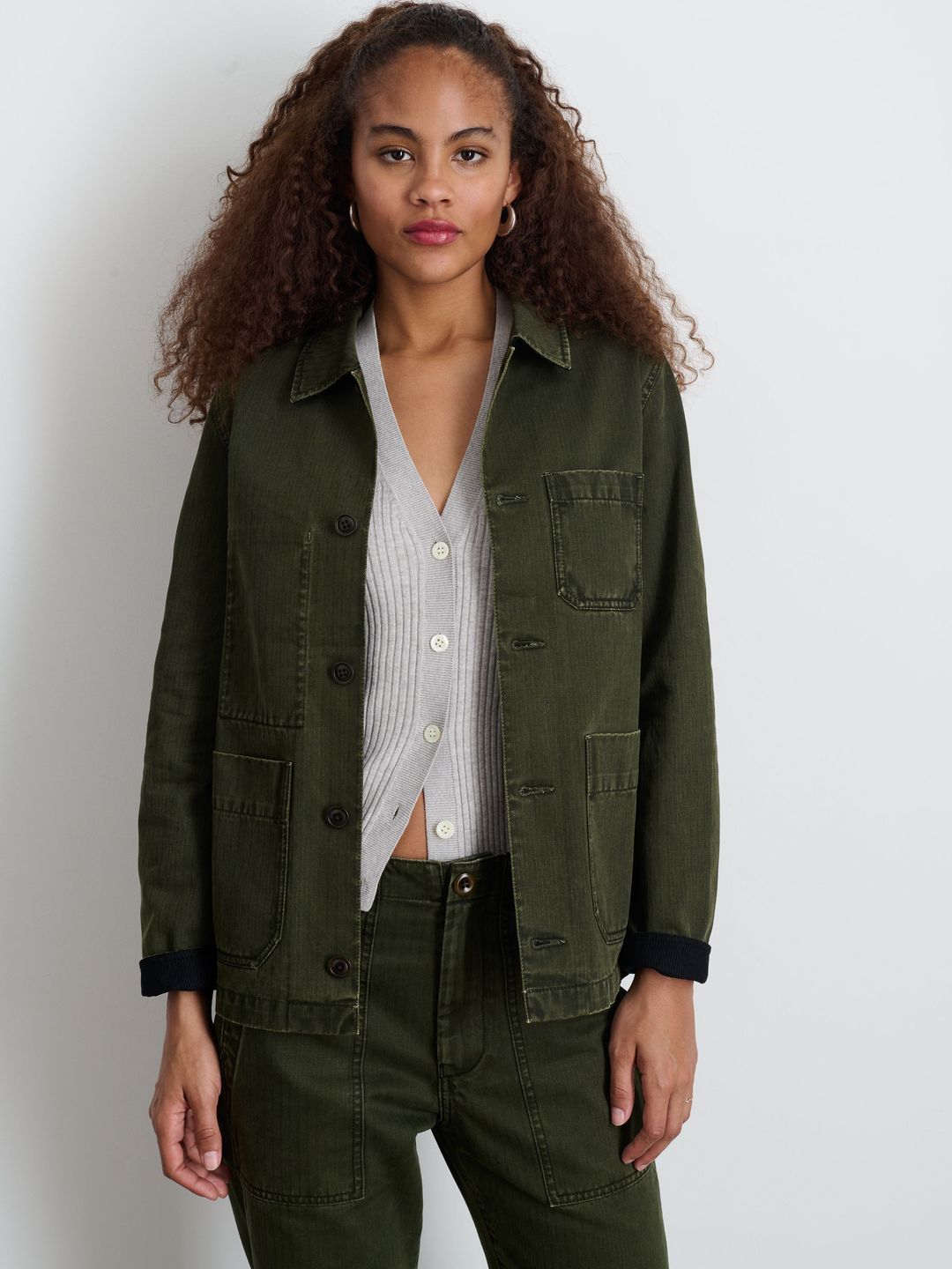 Britt Work Jacket in Herringbone #2