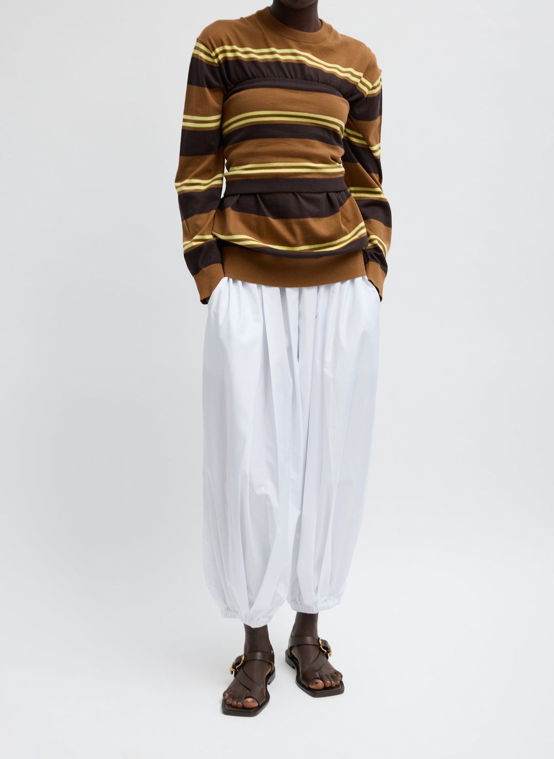 Super Fine Gauge Striped Perfect Crewneck Pullover #6