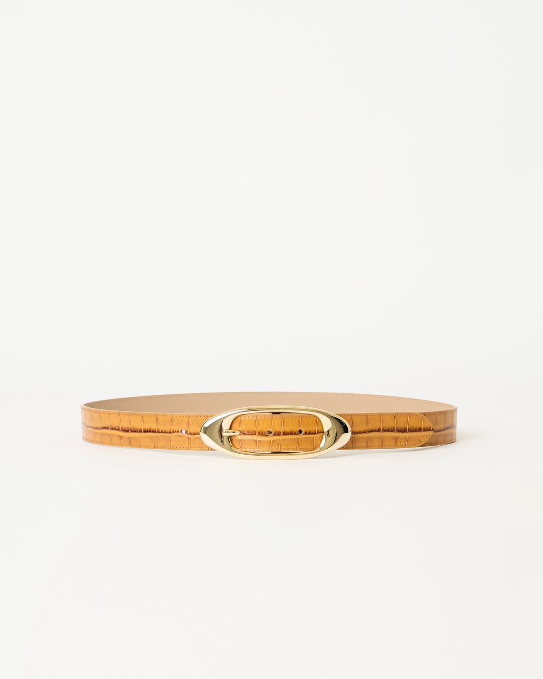 CANDICE CROCO LEATHER BELT