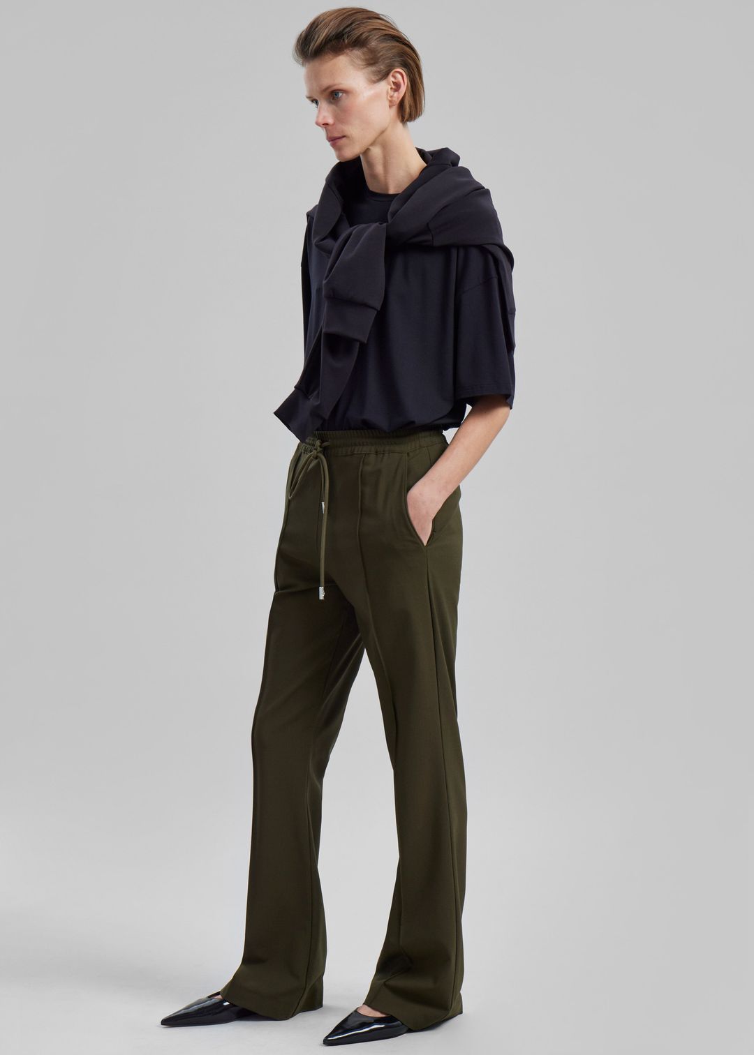 JW Anderson Drawstring Waist Tailored Trousers - Olive #6