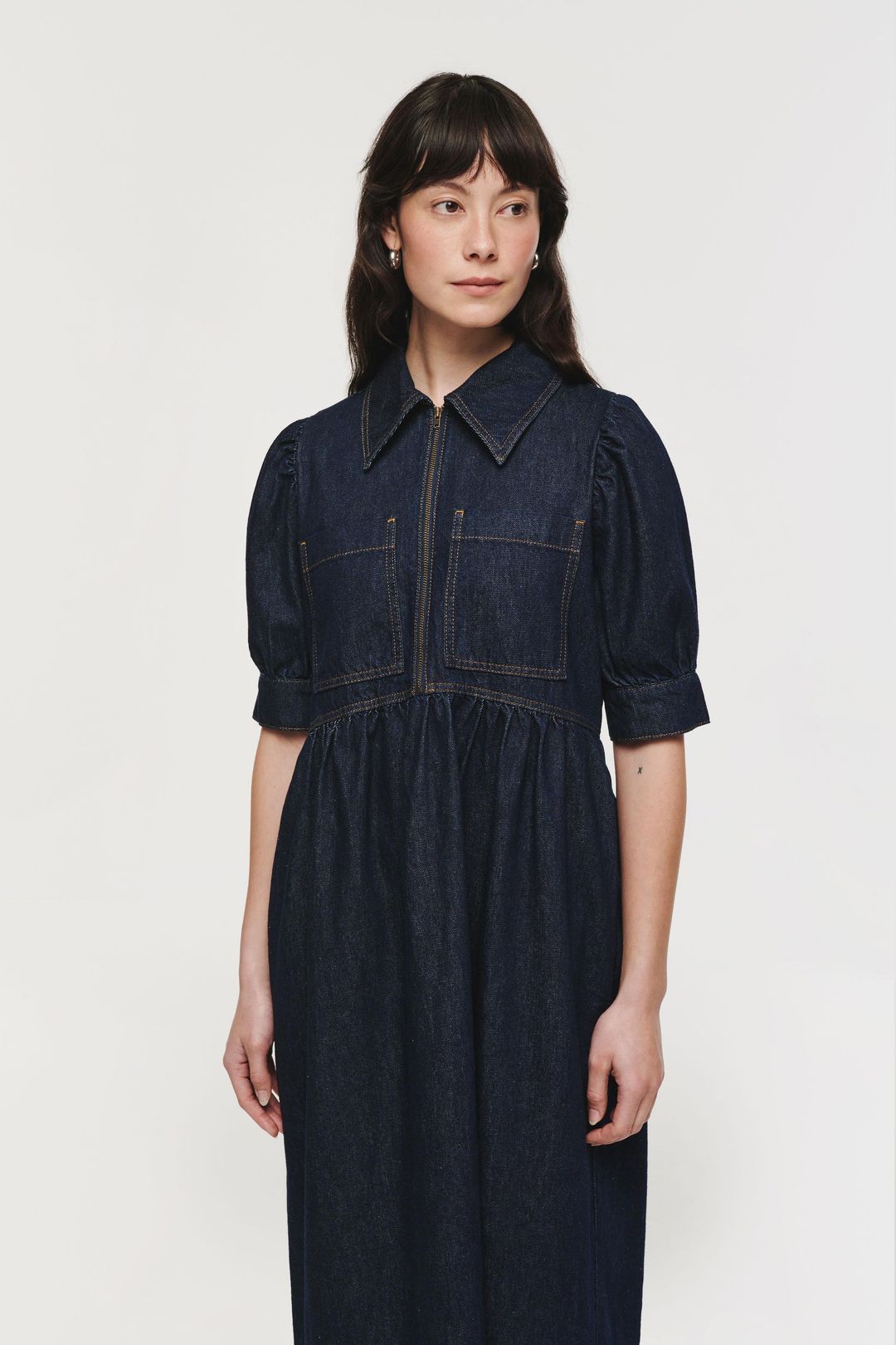 Gabriella Short Sleeve Zip Midi Dress #11