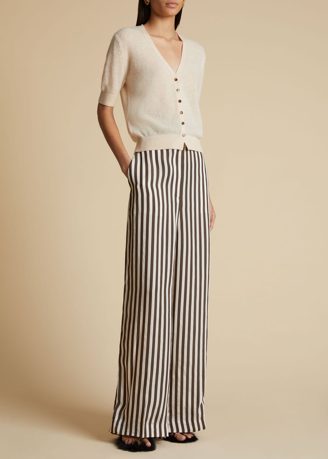 The Dianna Cardigan in Custard #8