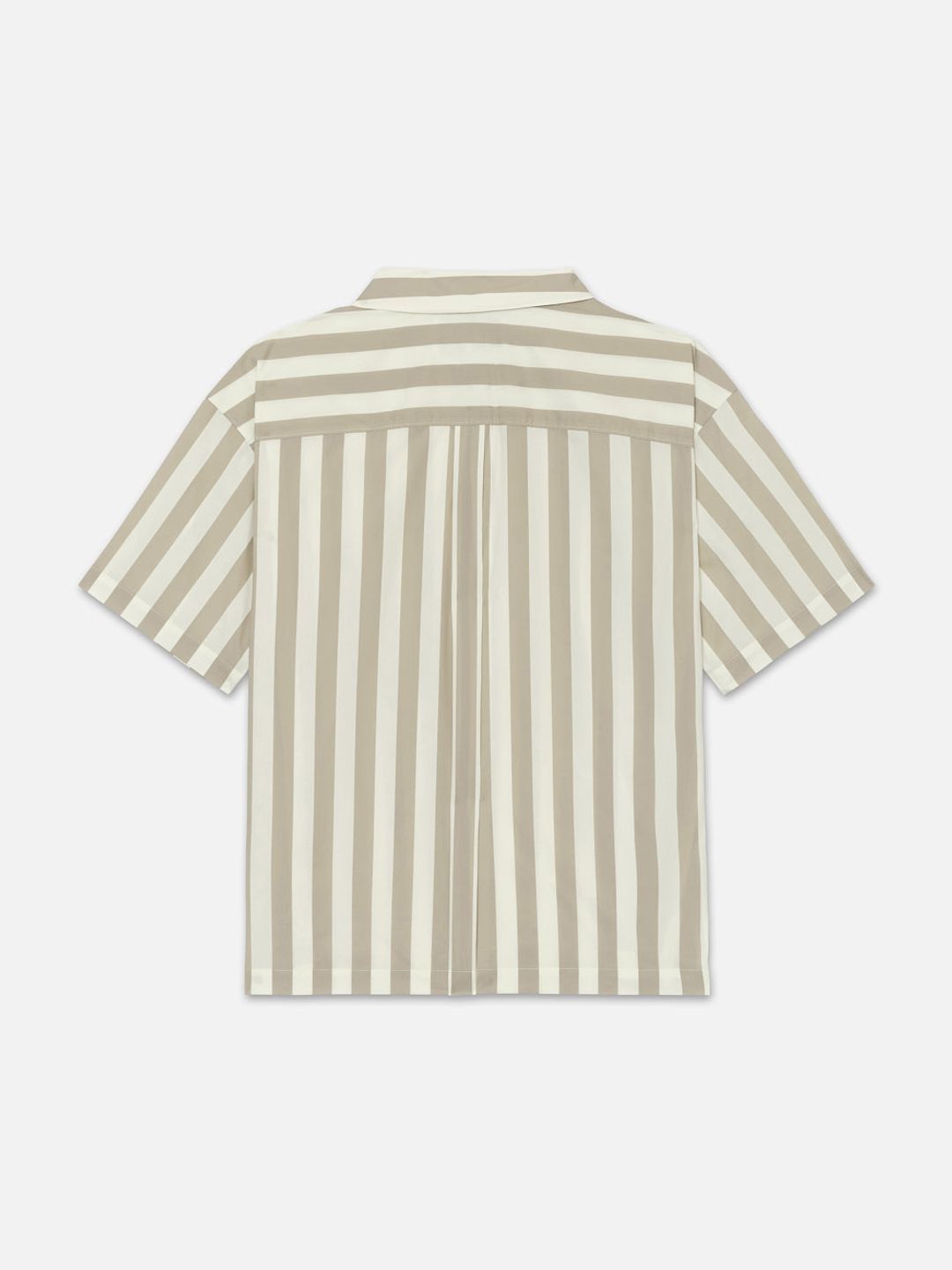 Camp Collar Shirt -- Smoke Beige Stripe #3