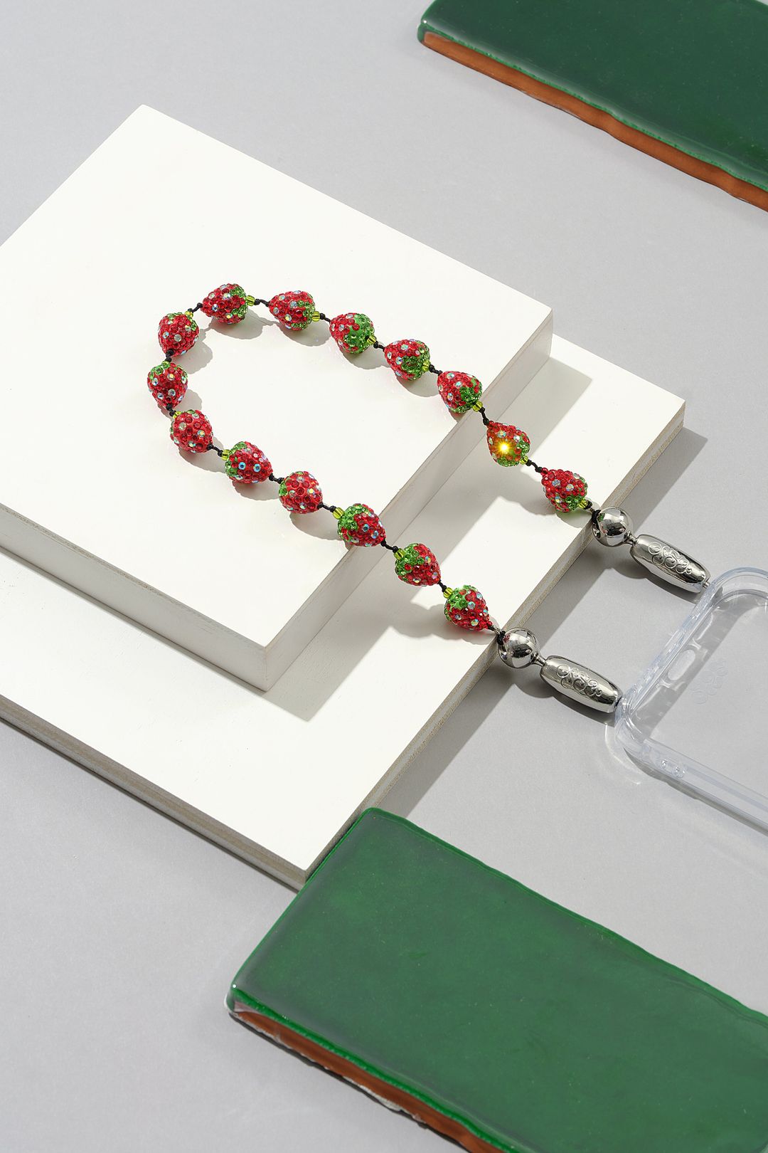 Strawberry Pave Wristlet