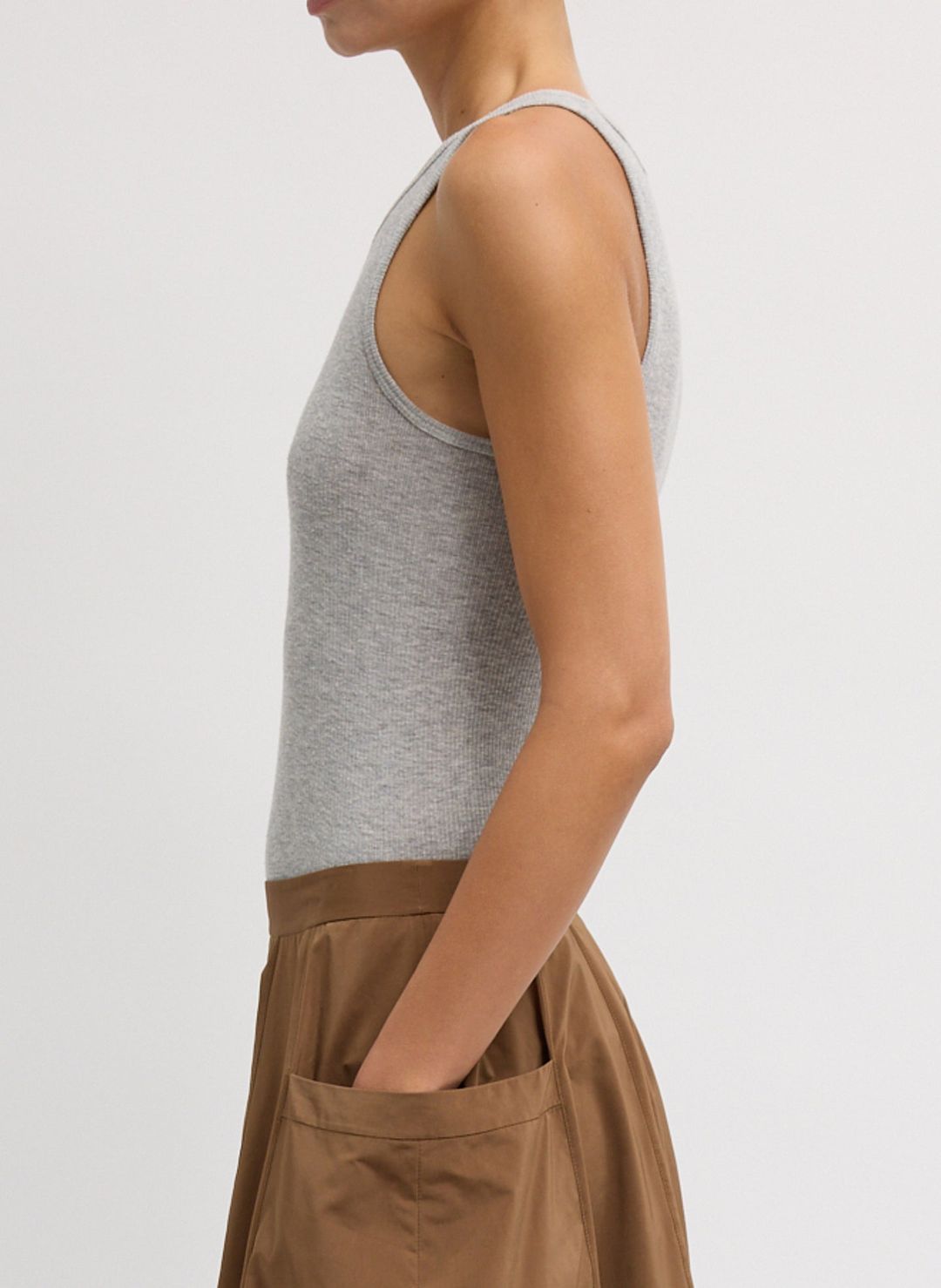 Circular Fine Rib T-Shirt Tank #3