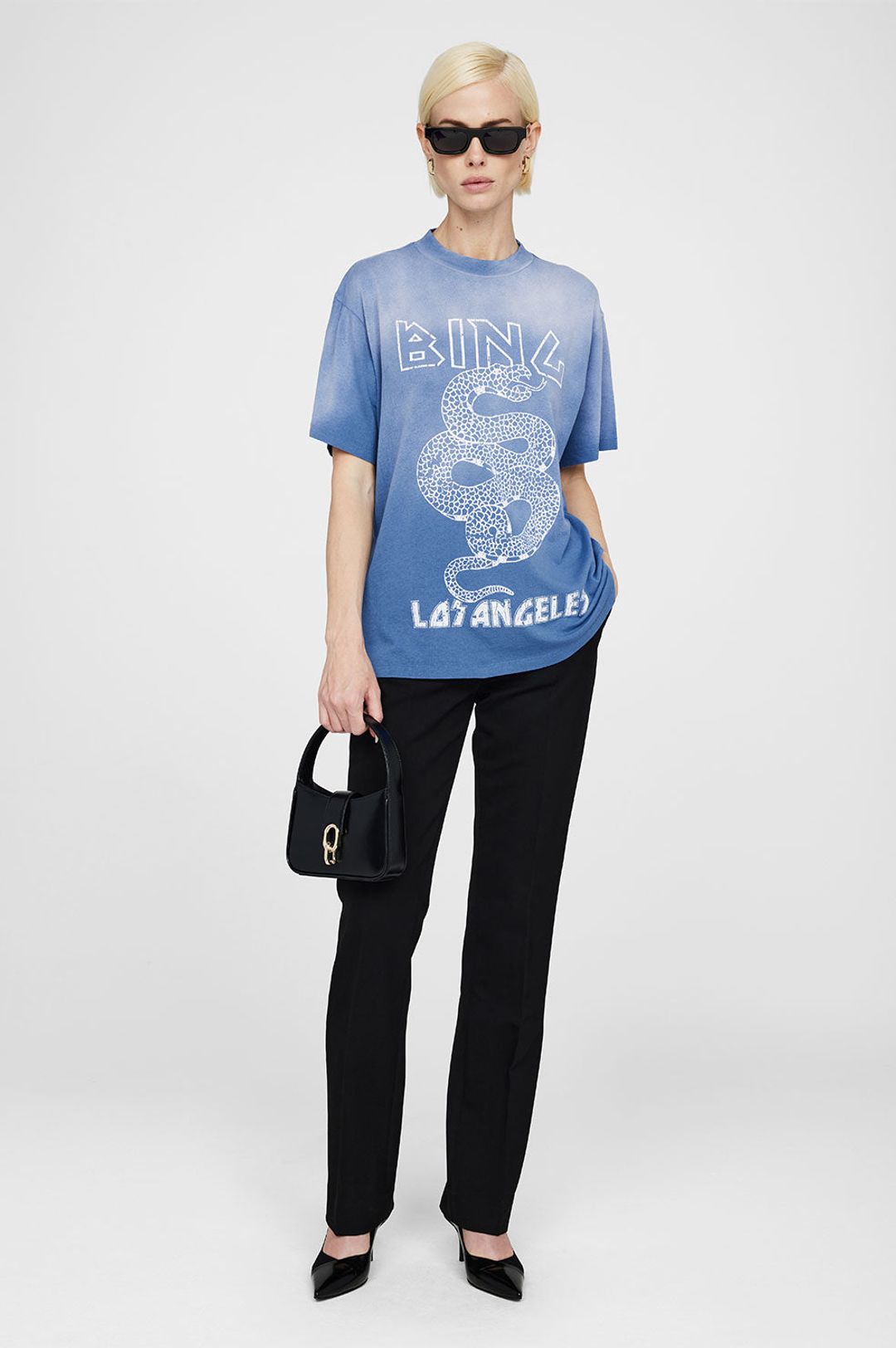 Ashton Tee Snake - Washed Electric Blue