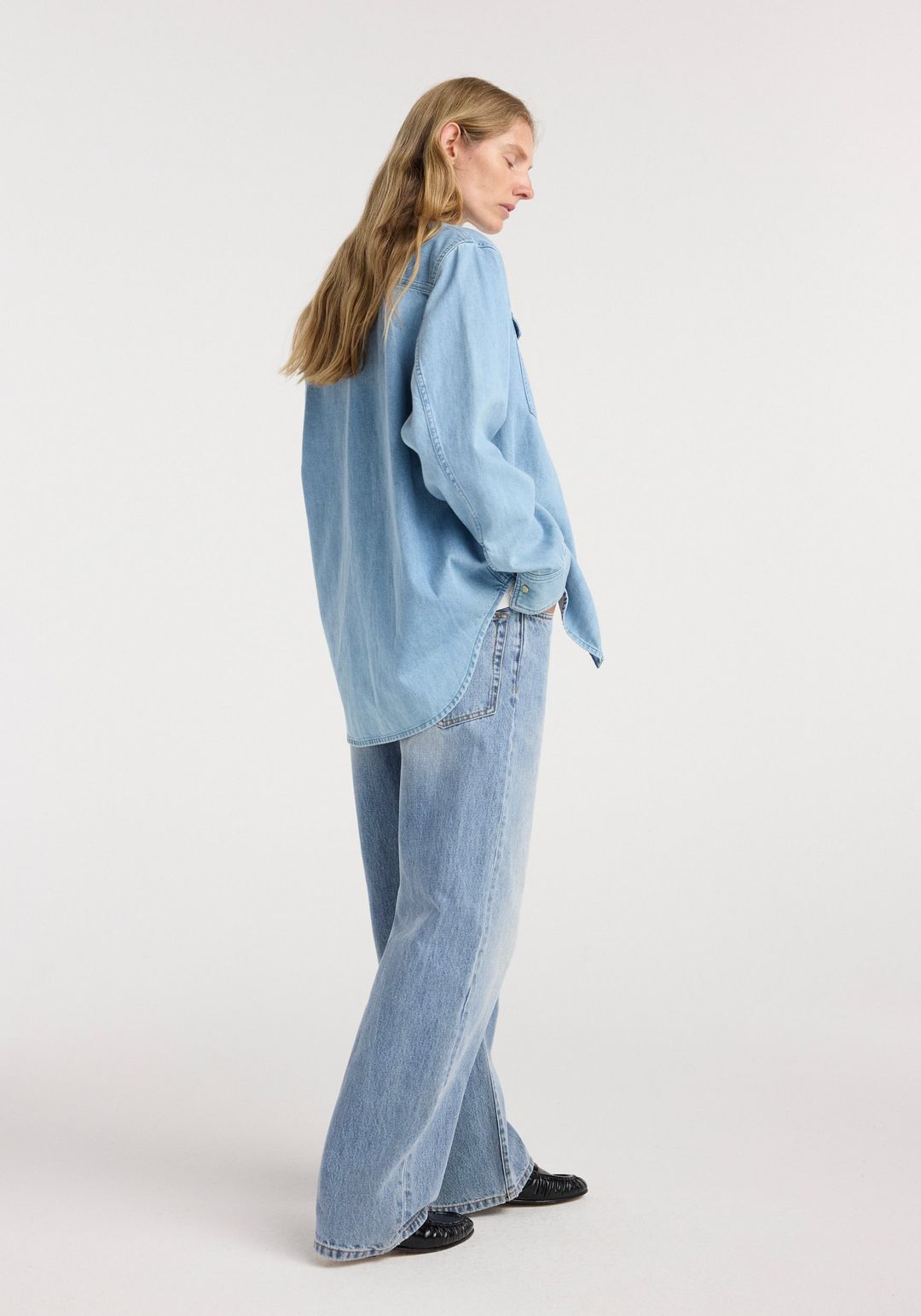 Western denim shirt | classic blue