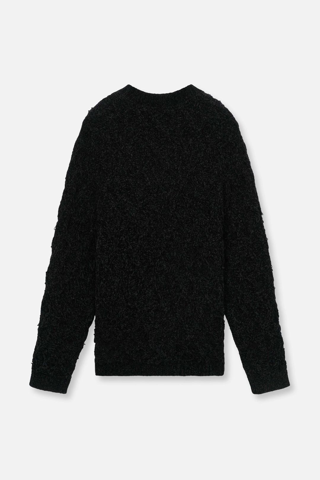 CREWNECK SWEATER | BLACK CABLE #8