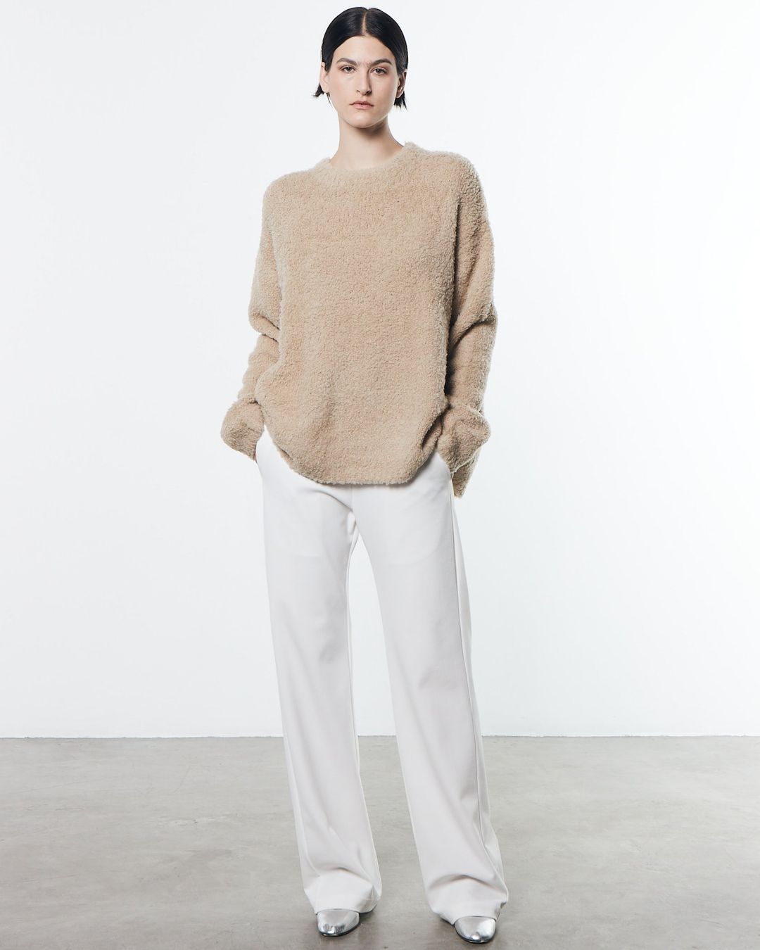 Oversized L/S Crew | Clay