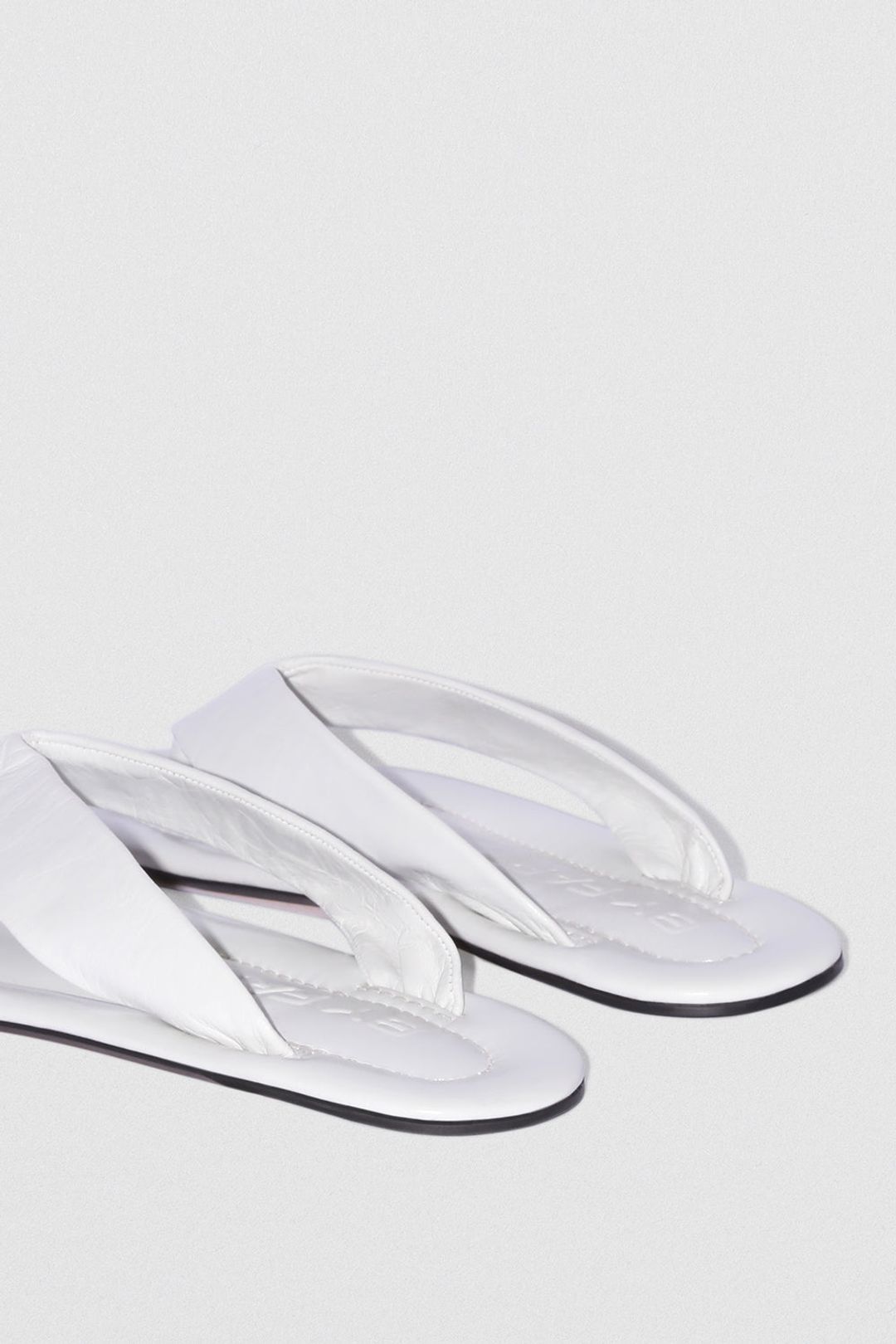 Dasha Burrata Creased Calf Leather Flip-Flop Sandal #4