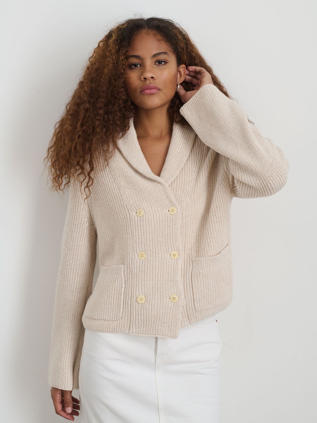 Marseille Cardigan In Cotton Linen