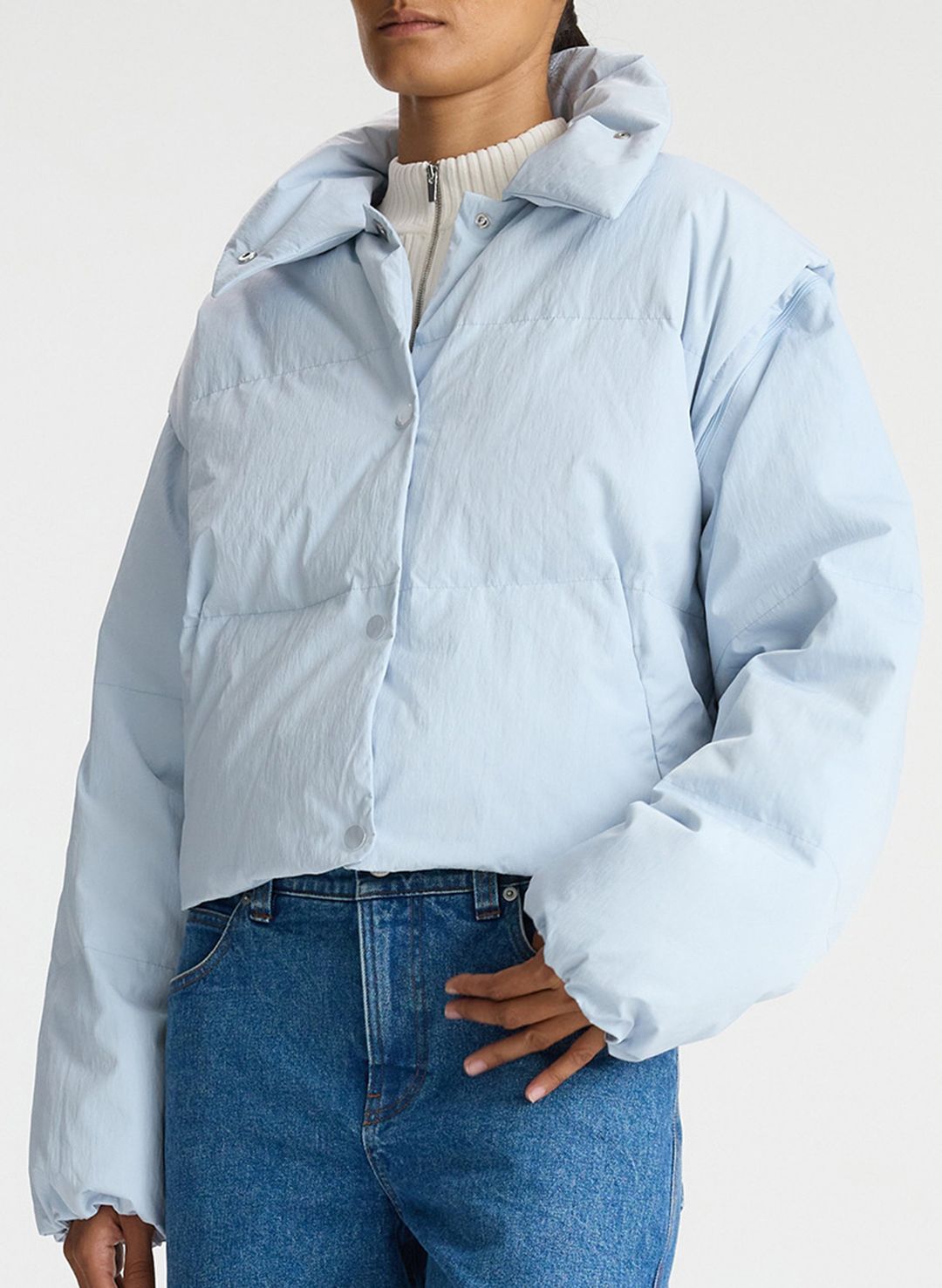 Tristan Convertible Quilted Nylon Jacket