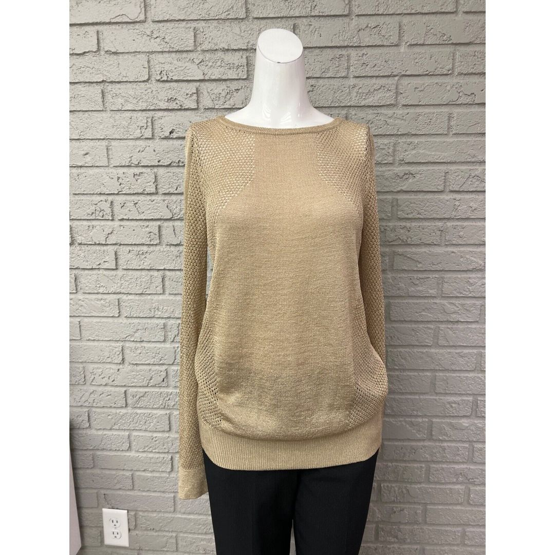 Michael Kors Gold Mesh Long Sleeve Dress or Top #5