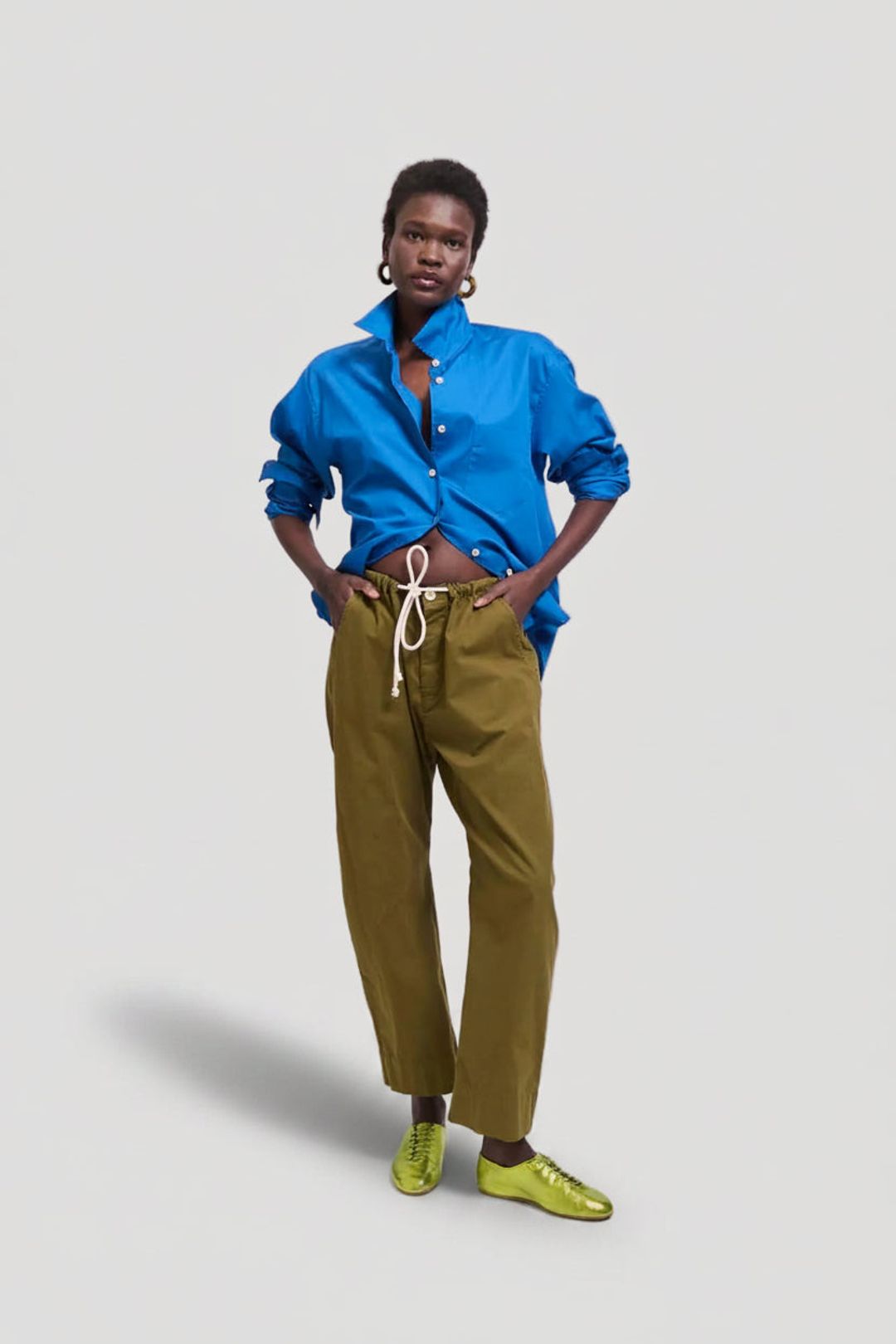 The Rope Tie Pant in Khaki #6
