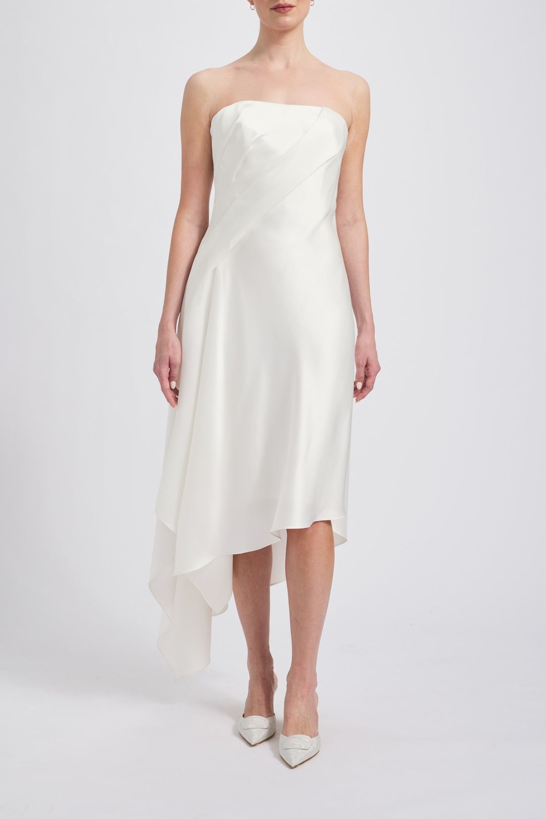 Fluid Satin Asymmetric Dress