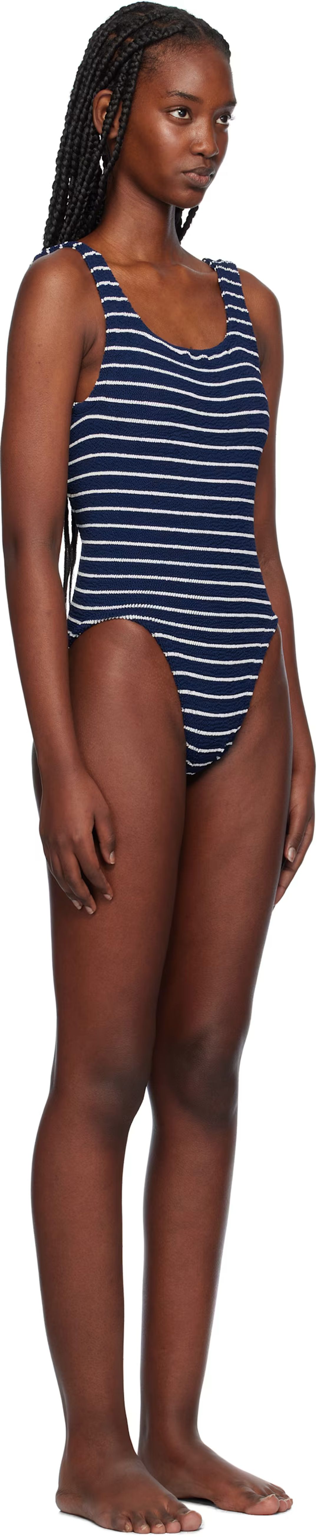 striped square-neck swimsuit #5
