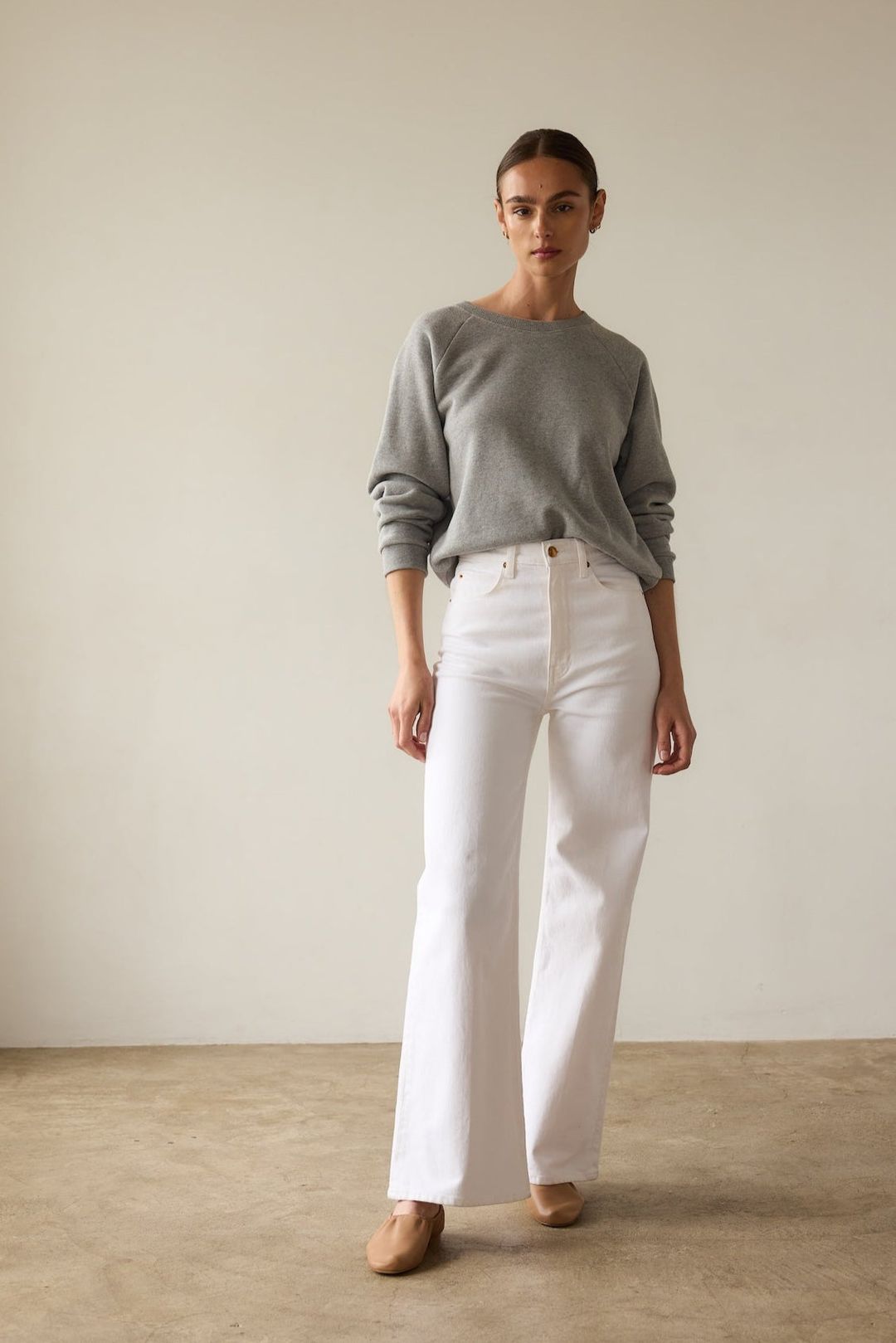 The Wide A Leg in Soft White #13