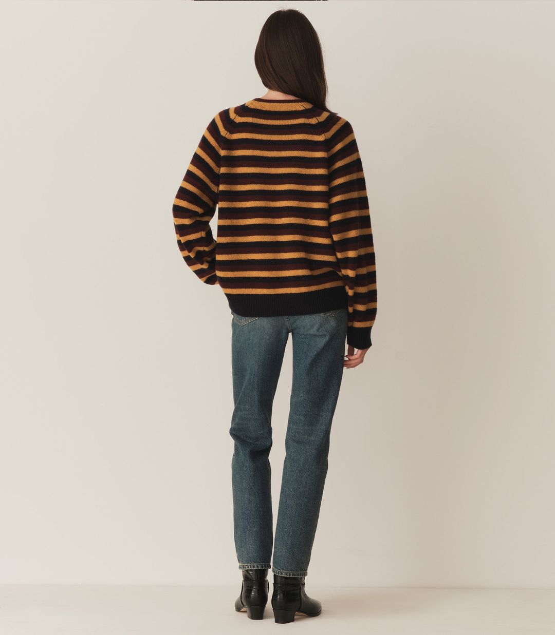 DANA CASHMERE SWEATER -- CARRINGTON STRIPE #3