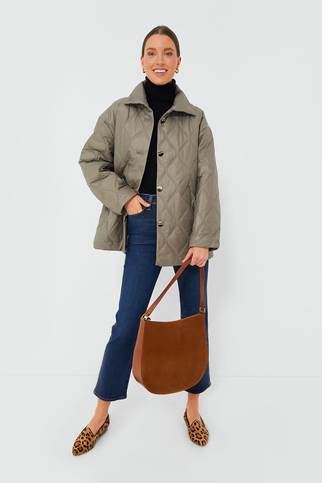 Cacao Split Suede Bowen Hobo Bag #3