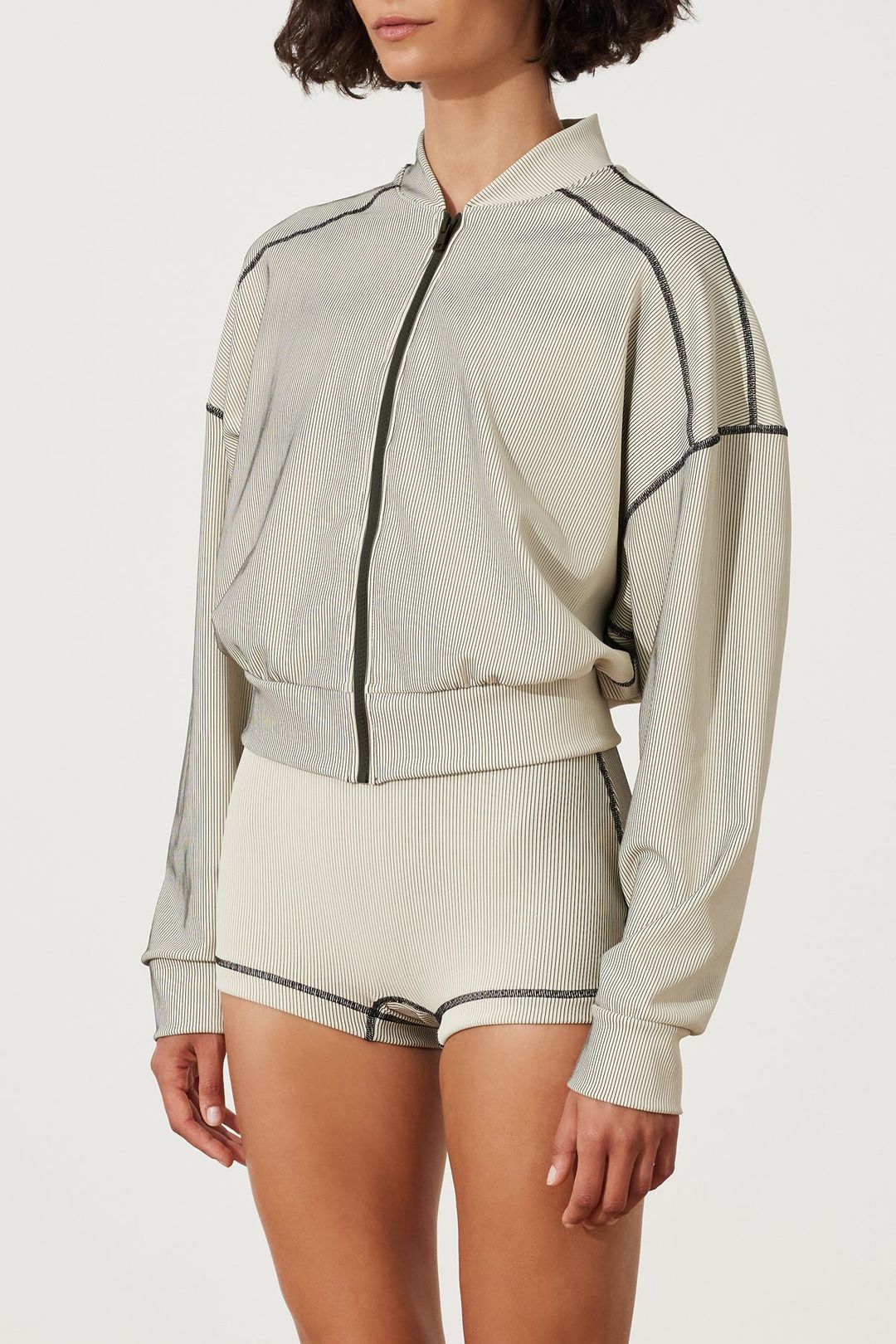 Stripe Rib Jacket - Coconut #5