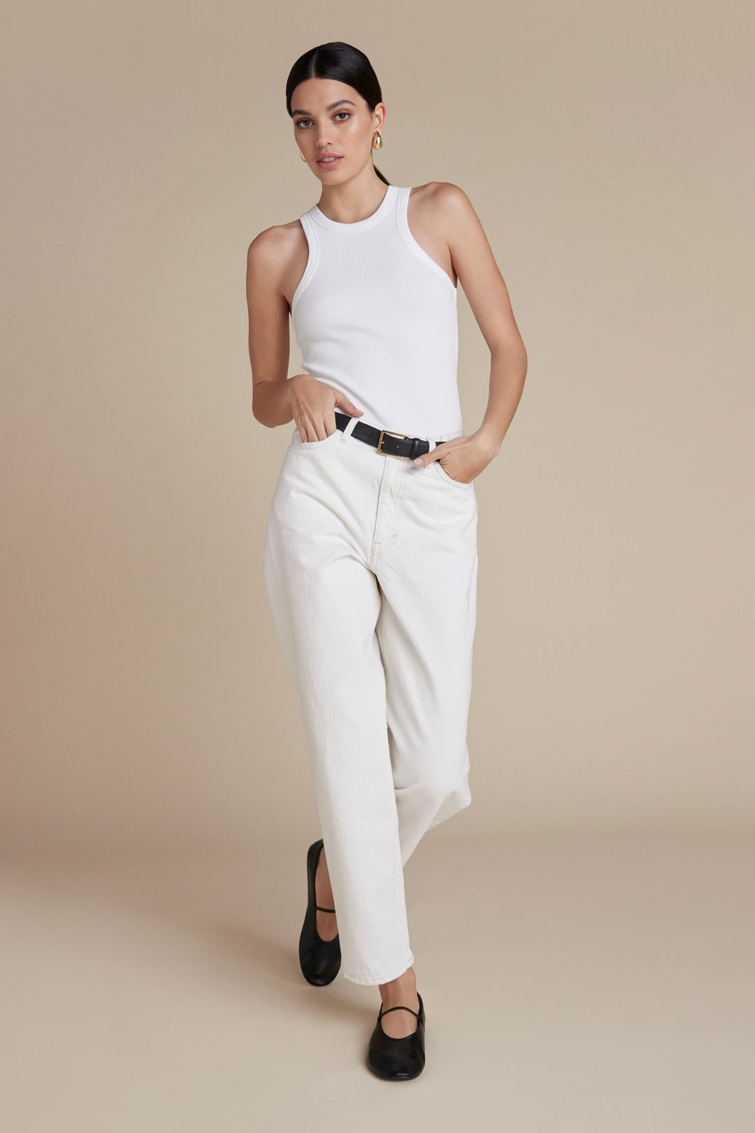 The Racerback Tank in White #3