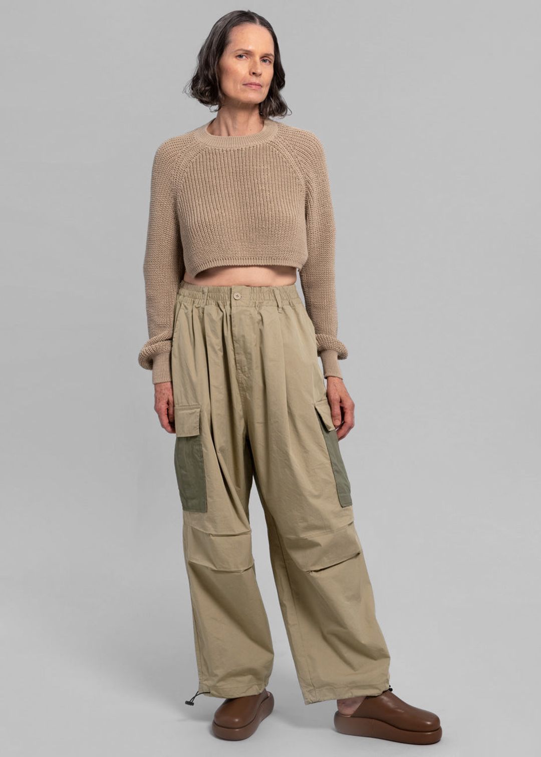 Stu Colorblock Cargo Pants - Beige Combo #7