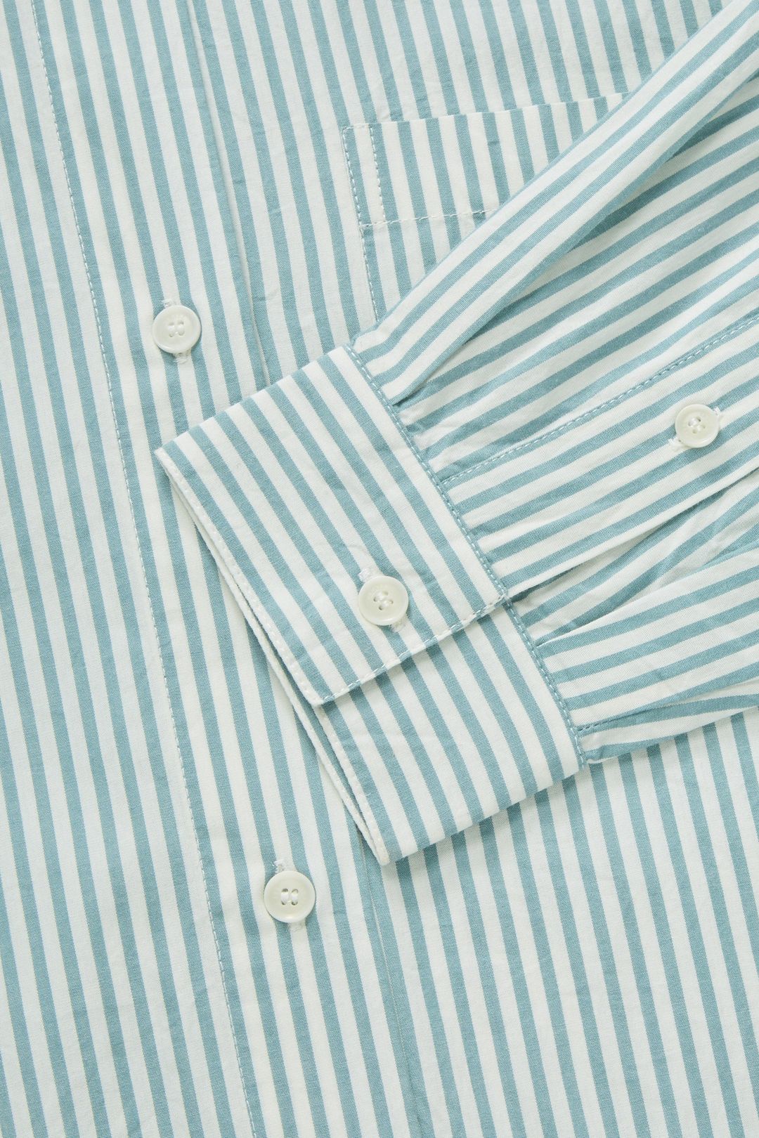 Edgar shirt - White/Aqua stripe #5