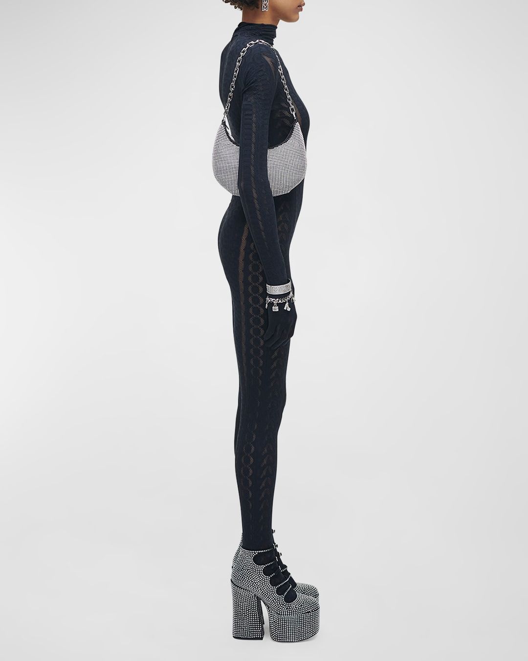 The Rhinestone Small Curve Bag