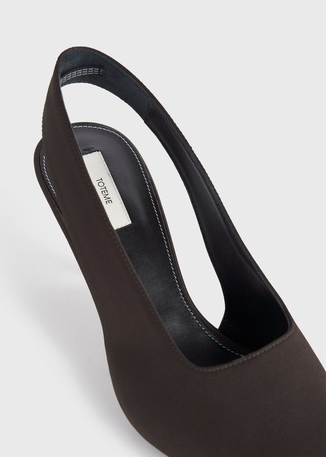 Classic satin slingbacks espresso #5