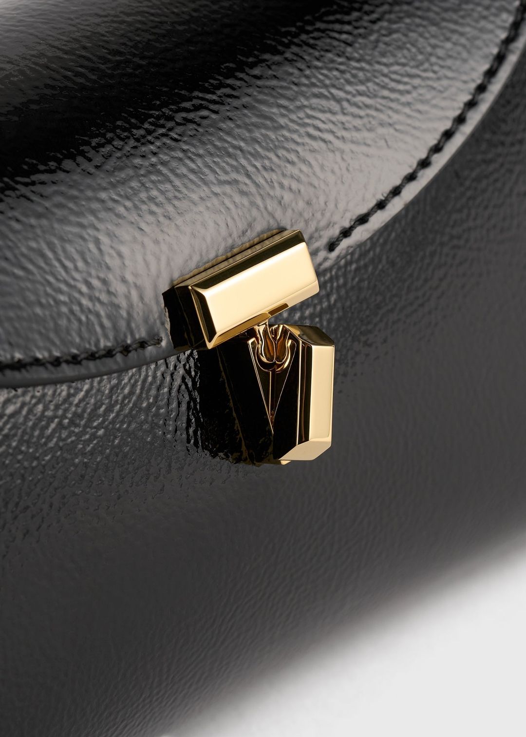 Mini T-lock naplack clutch black #4