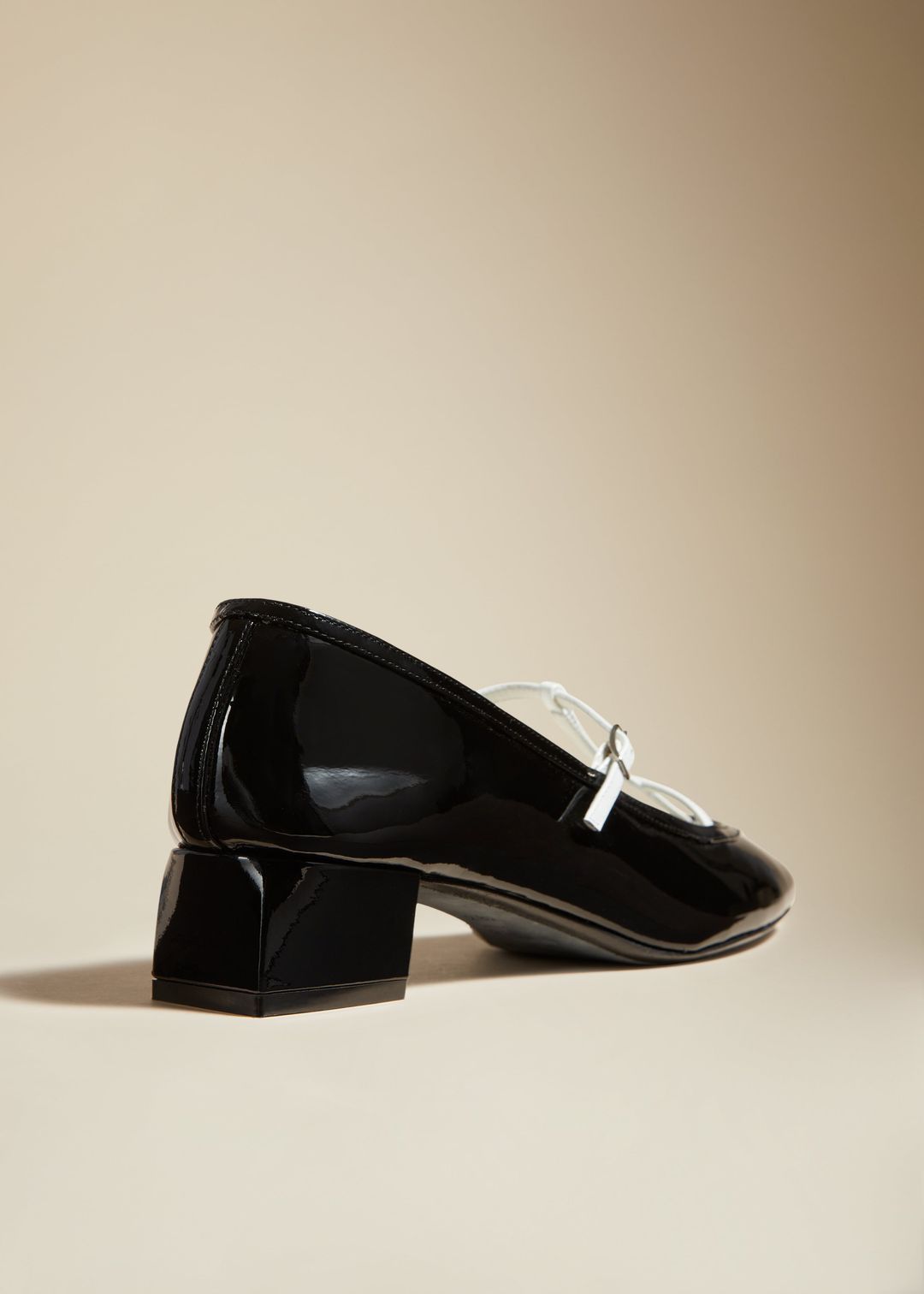 The Fawn Low Pump in Black Patent Leather