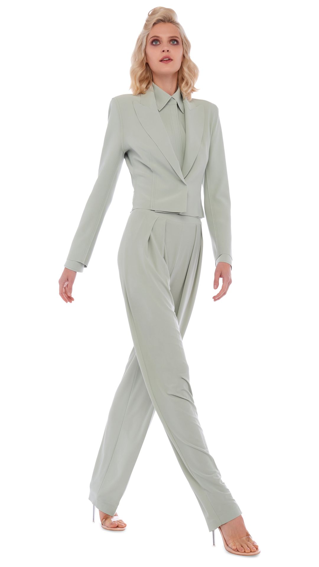 TAPERED PLEATED TROUSER #4