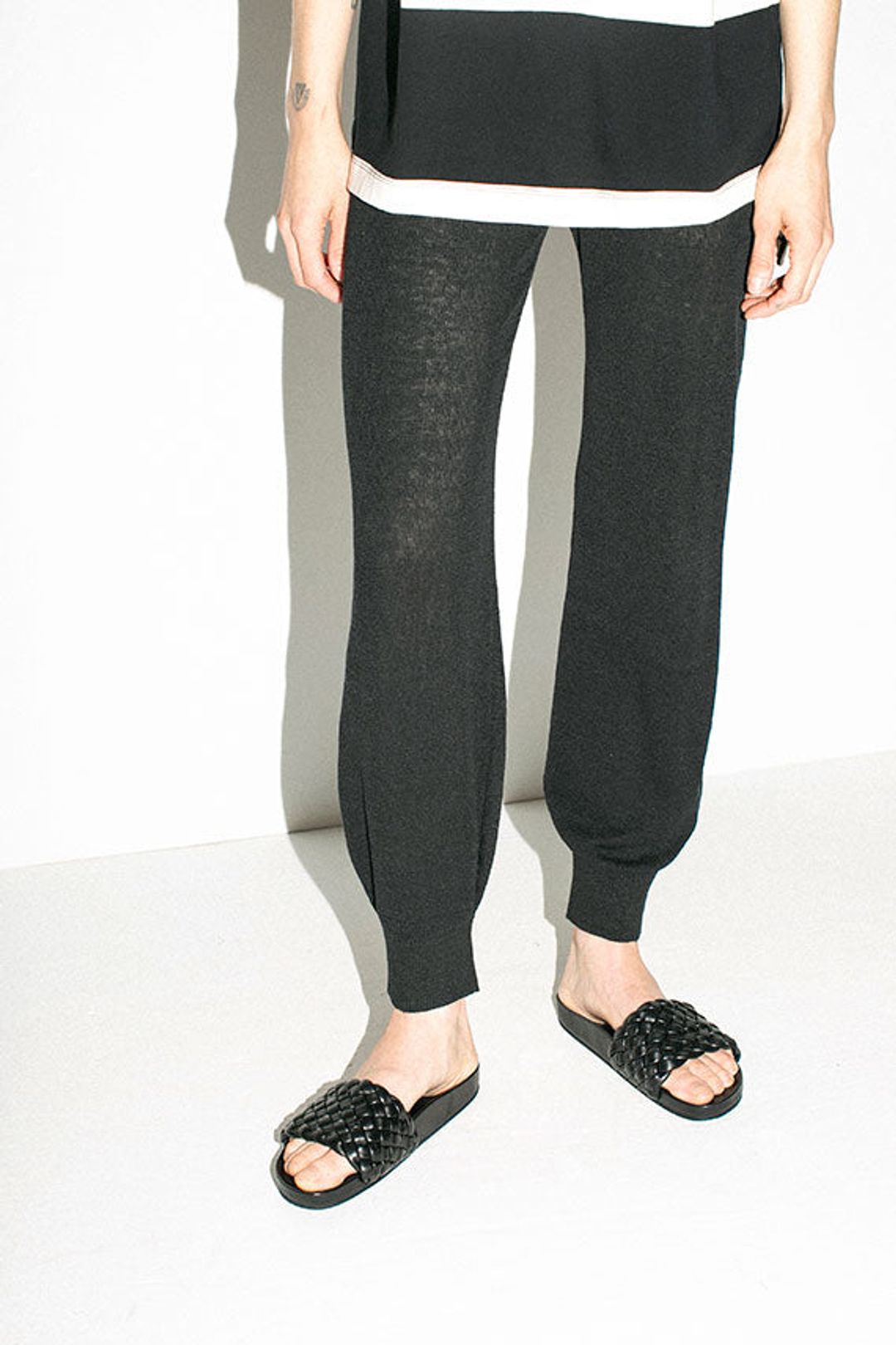 Sonnie Woven Leather Slide Sandals #4