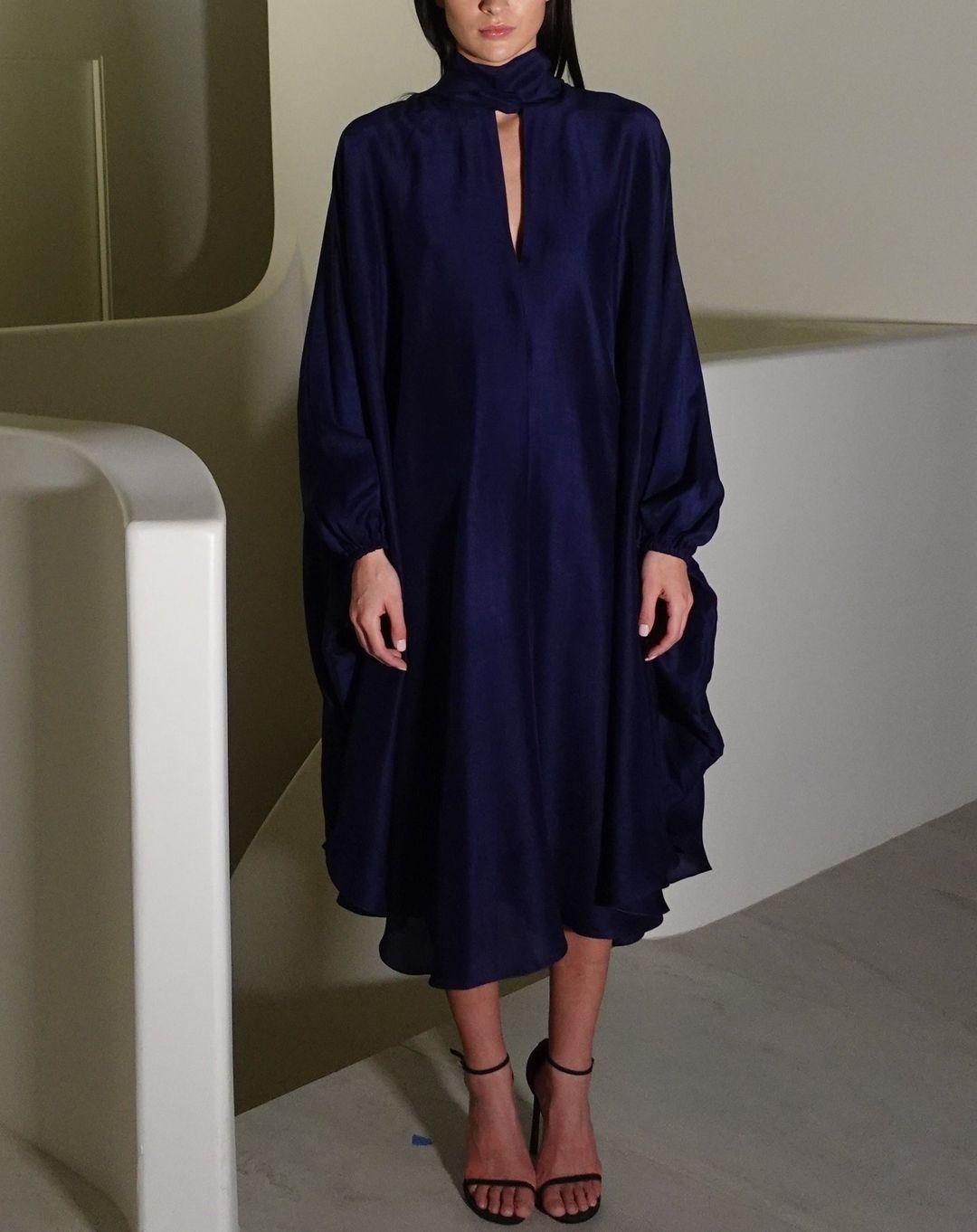 Emlyn Raw Silk Midi Dress