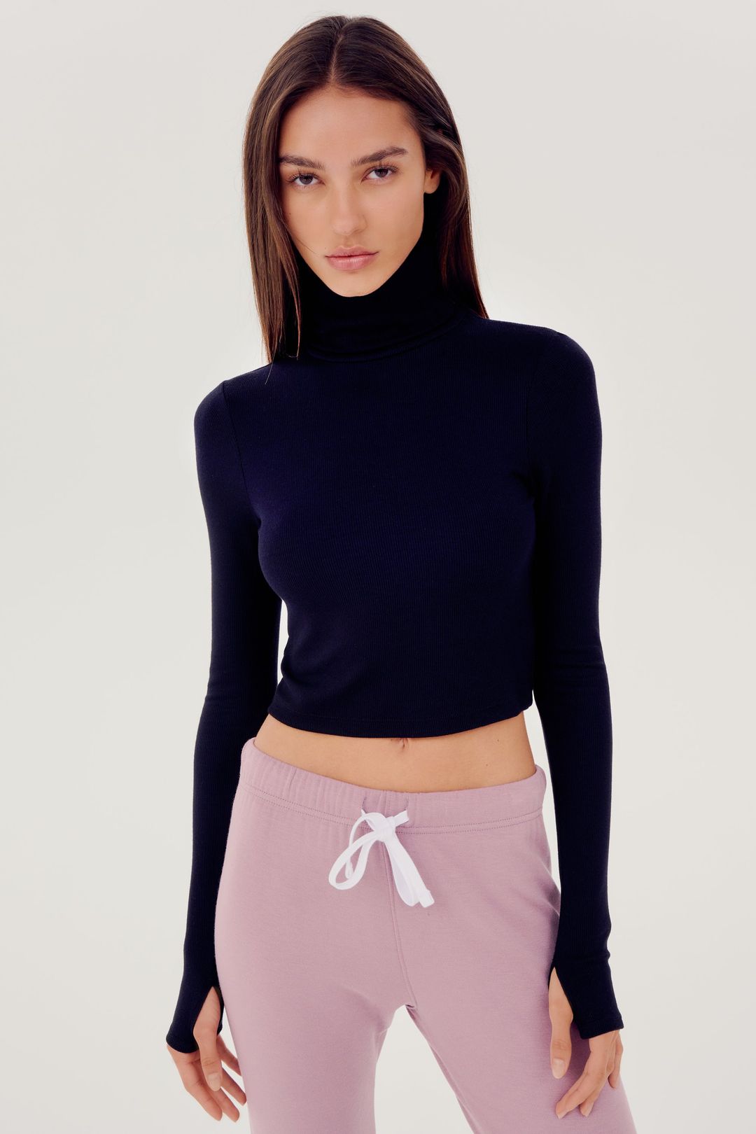 Jackson Rib Cropped Turtleneck