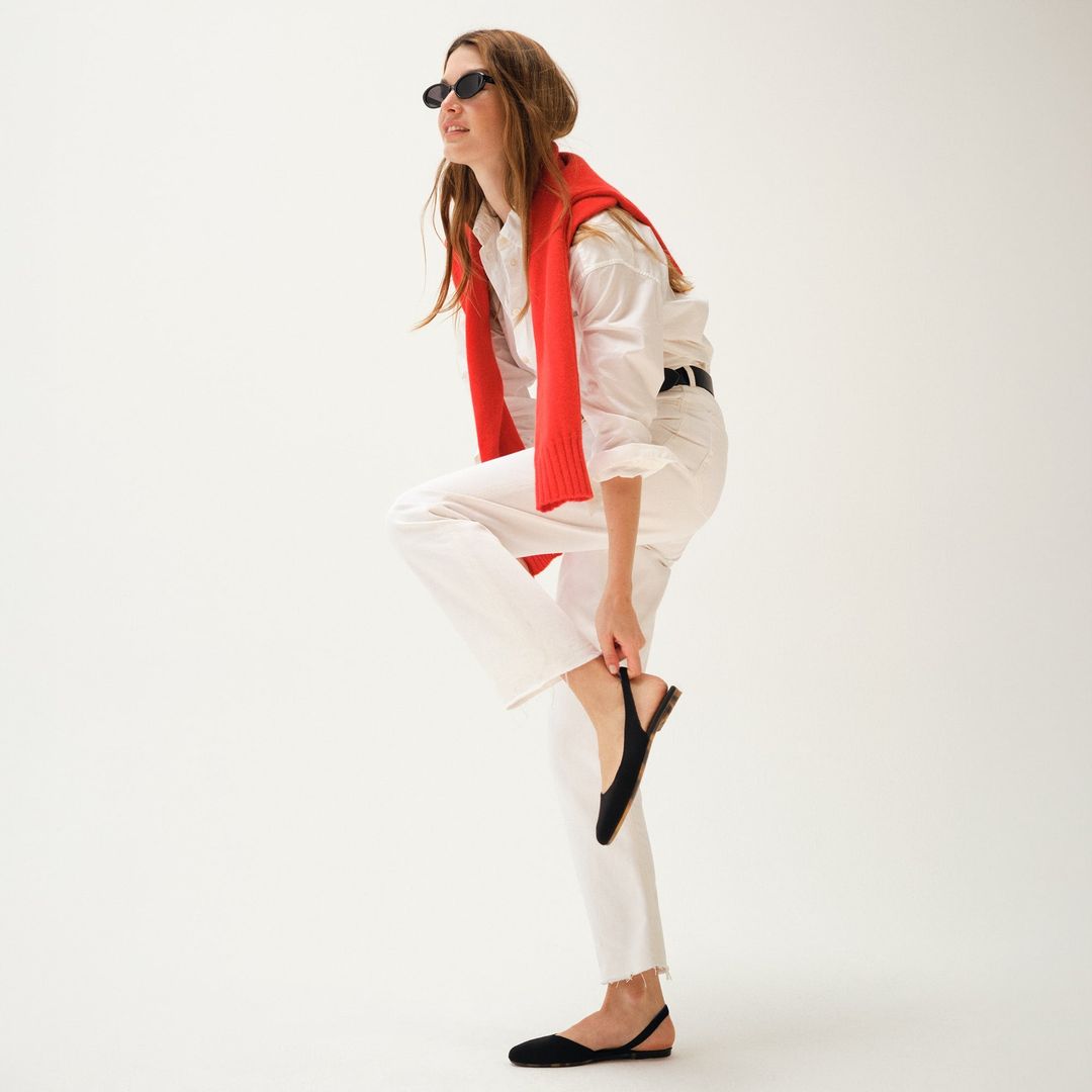 The Almond Slingback - Black #3