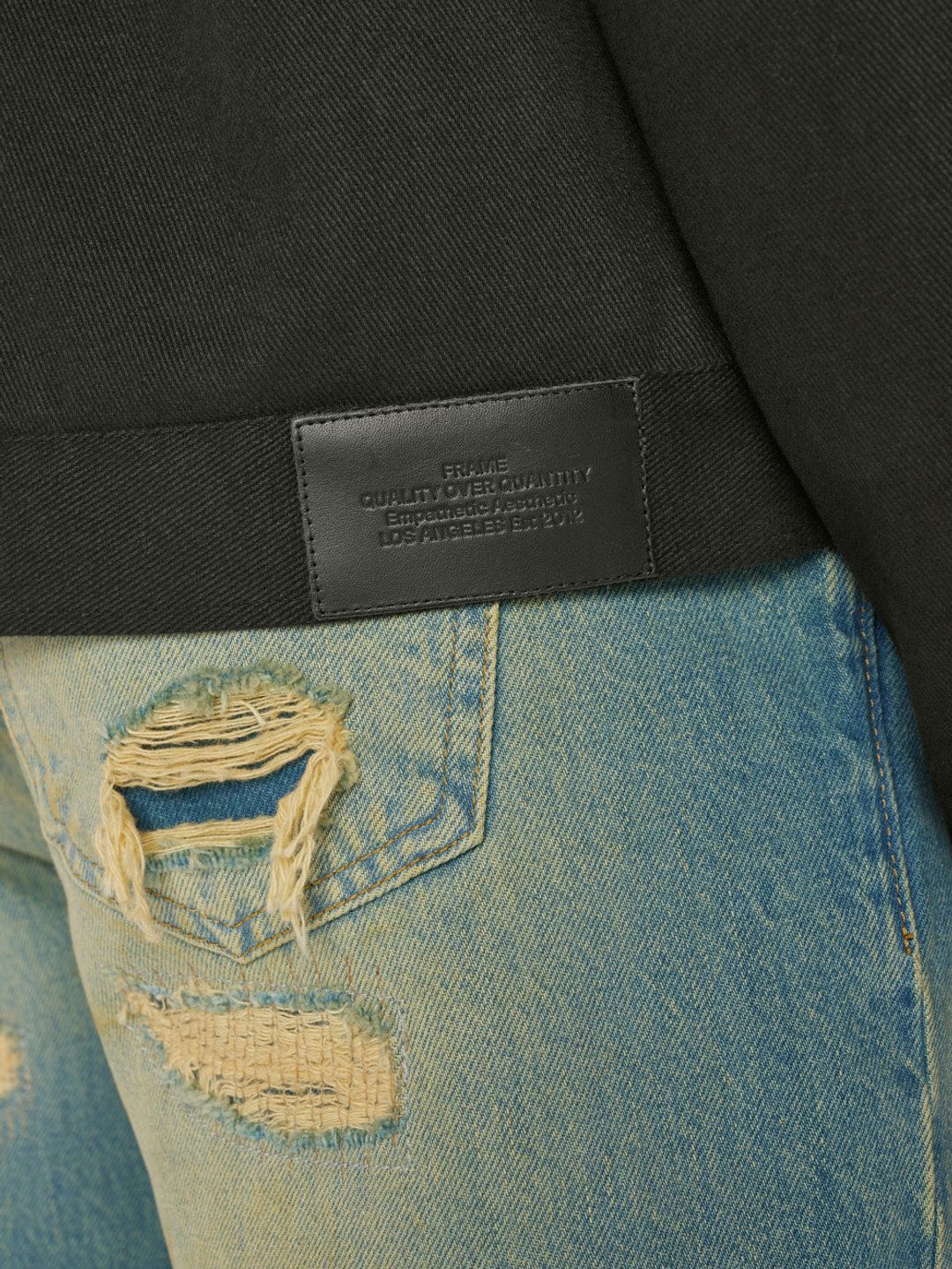 Lined Cotton Trucker Jacket -- Charcoal Grey #4