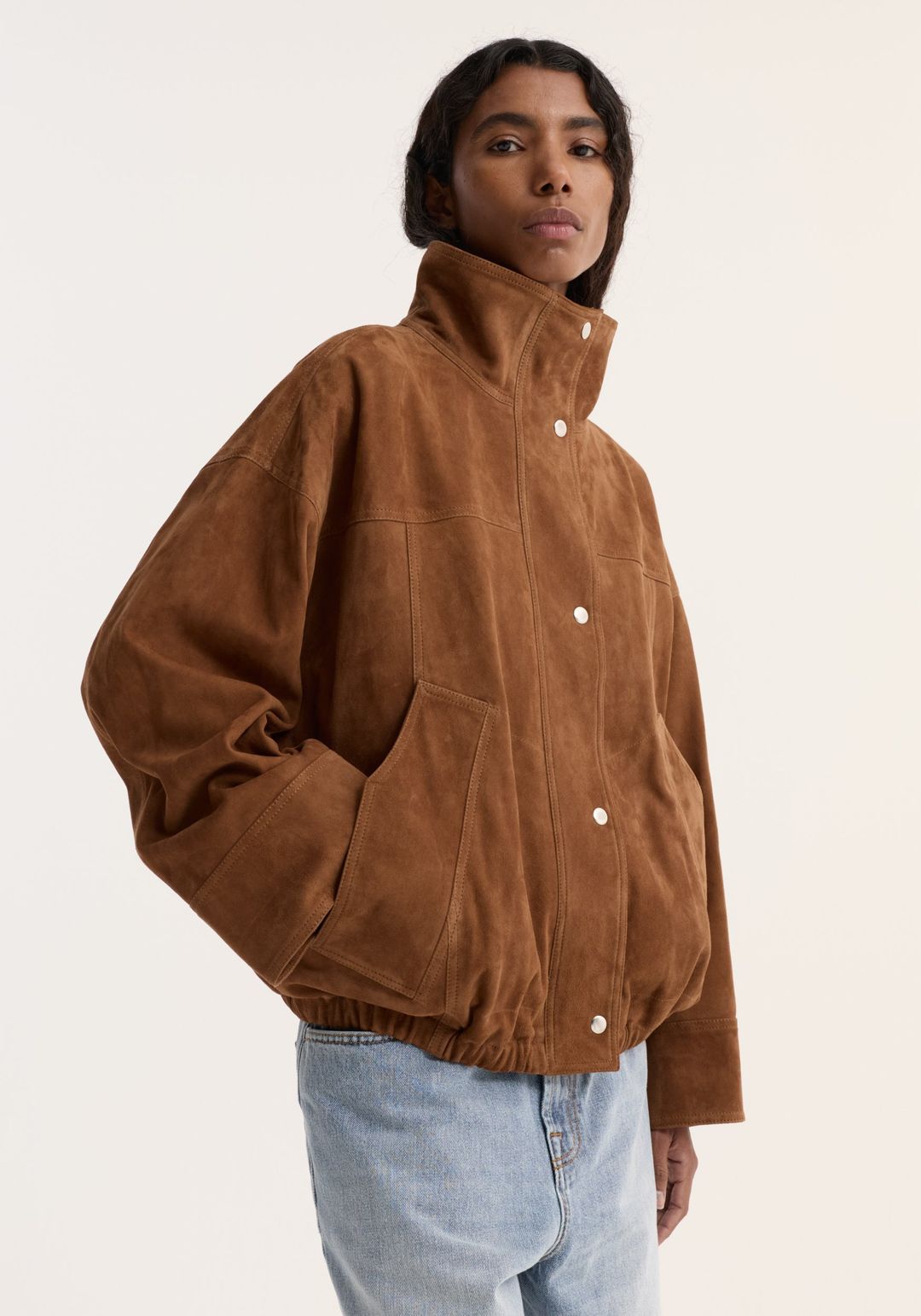 Reinvented suede jacket | cognac #3