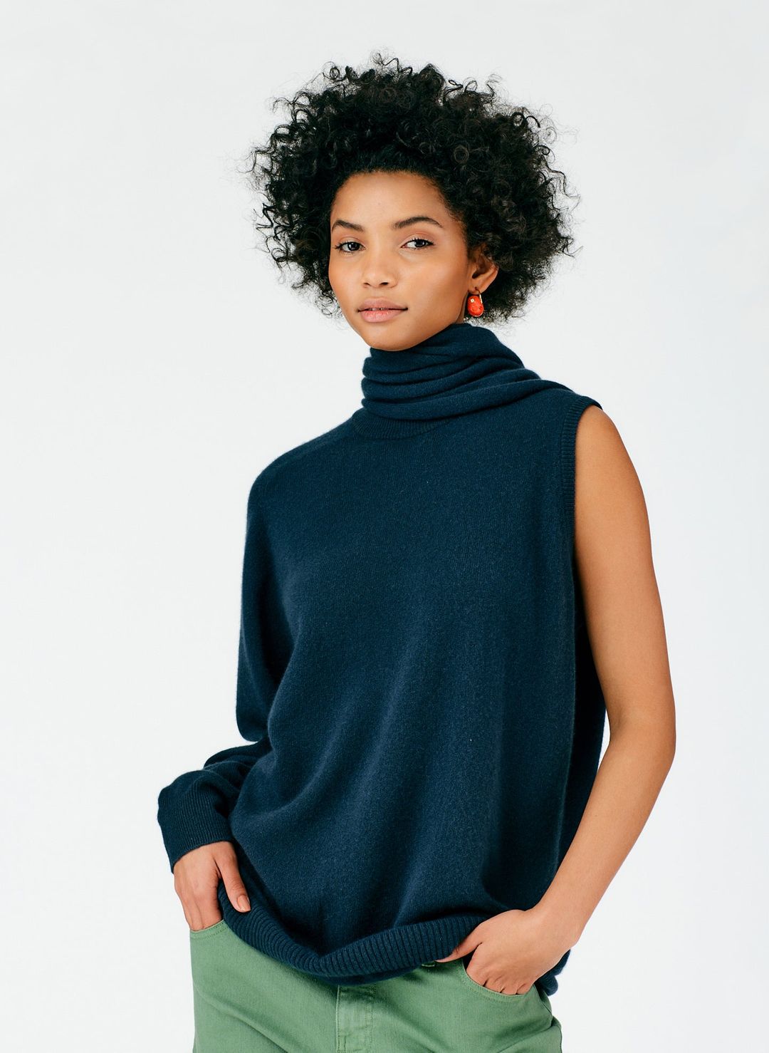 Feather Weight Cashmere Cutout Sleeve Pullover #14