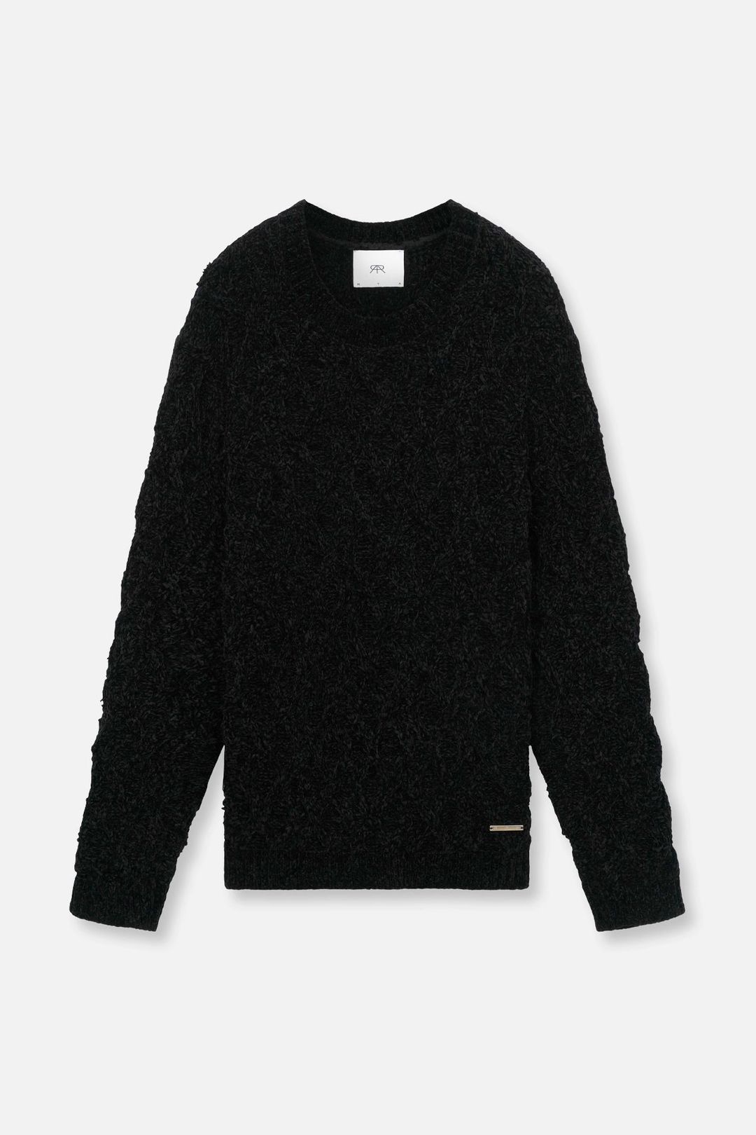 CREWNECK SWEATER | BLACK CABLE