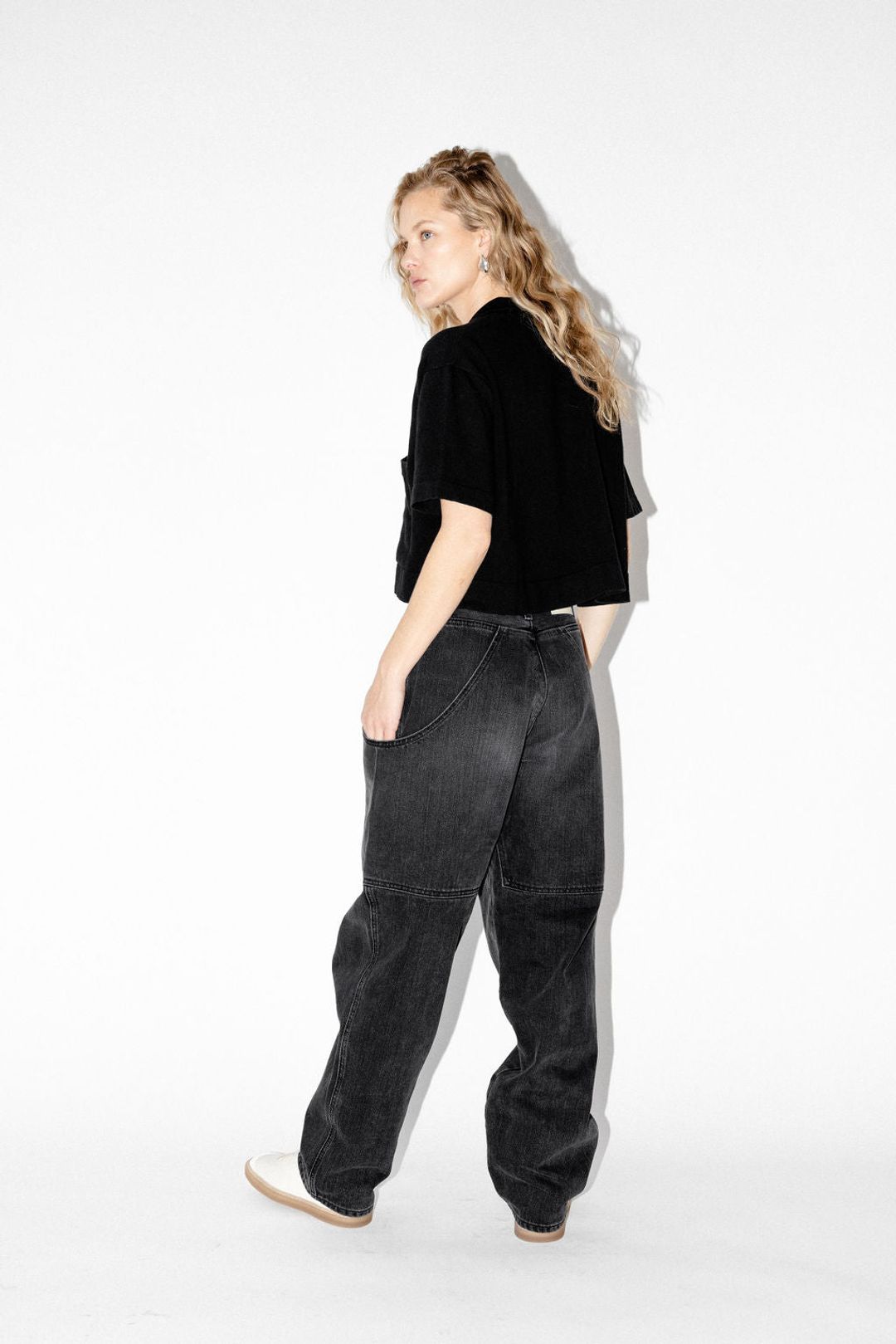 CARGO BARREL JEAN - WASHED BLACK #4