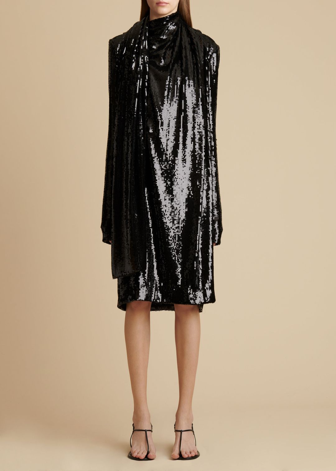 The Shaz Dress in Black Sequin #2