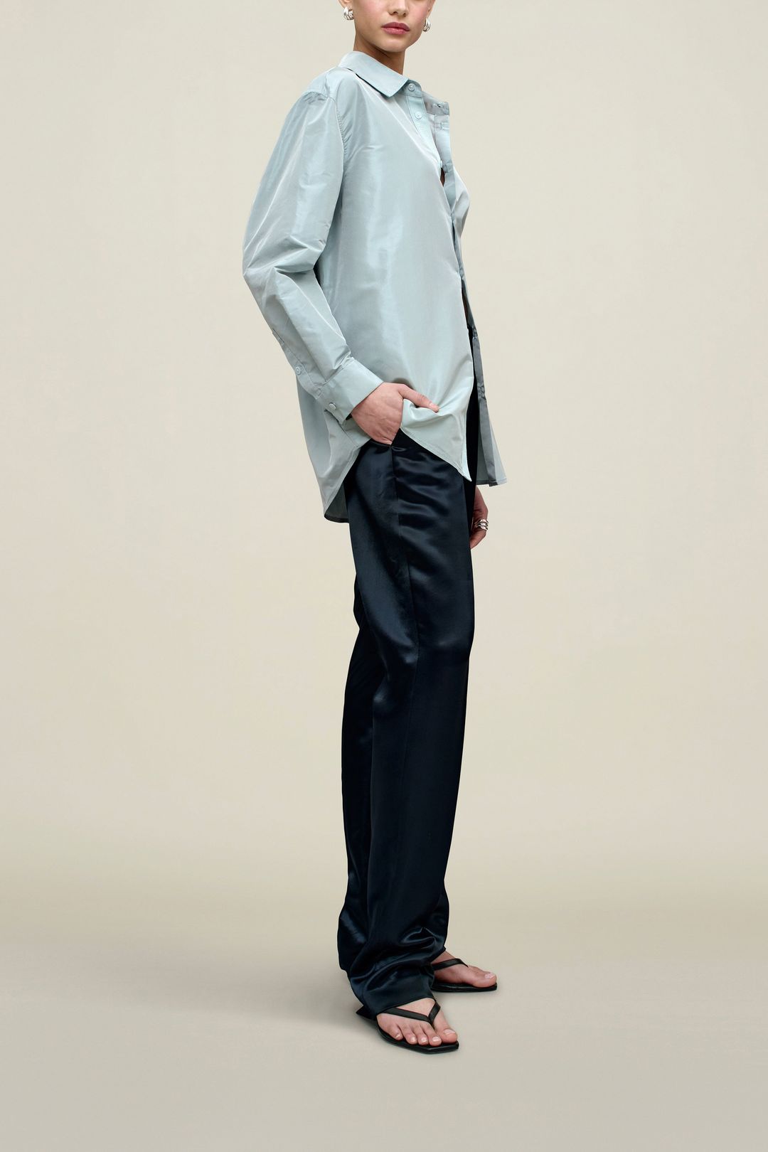 Signature Button Down in Silk Taffeta #4